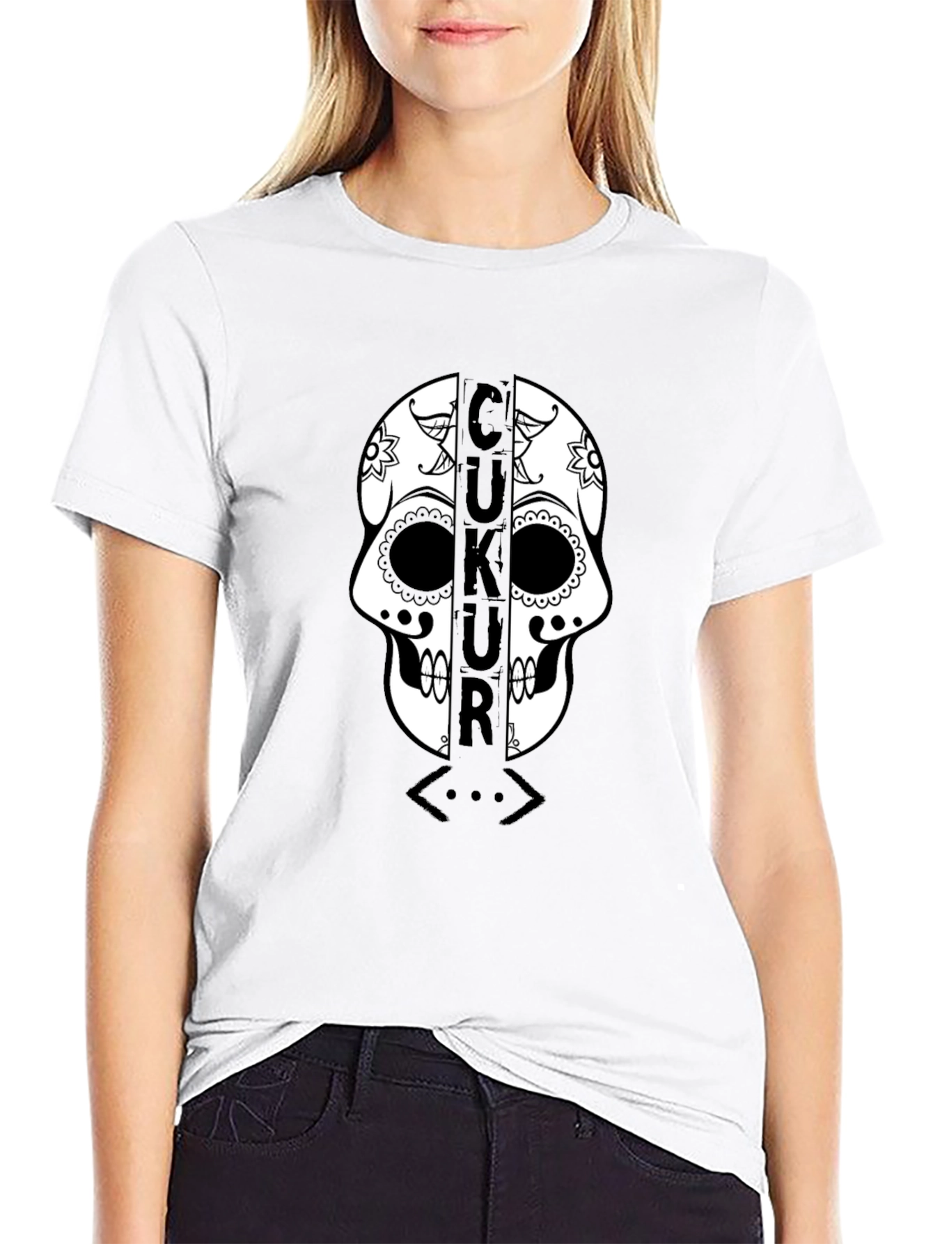 Çukur Skull T-Shirt - Black Graphic Tee