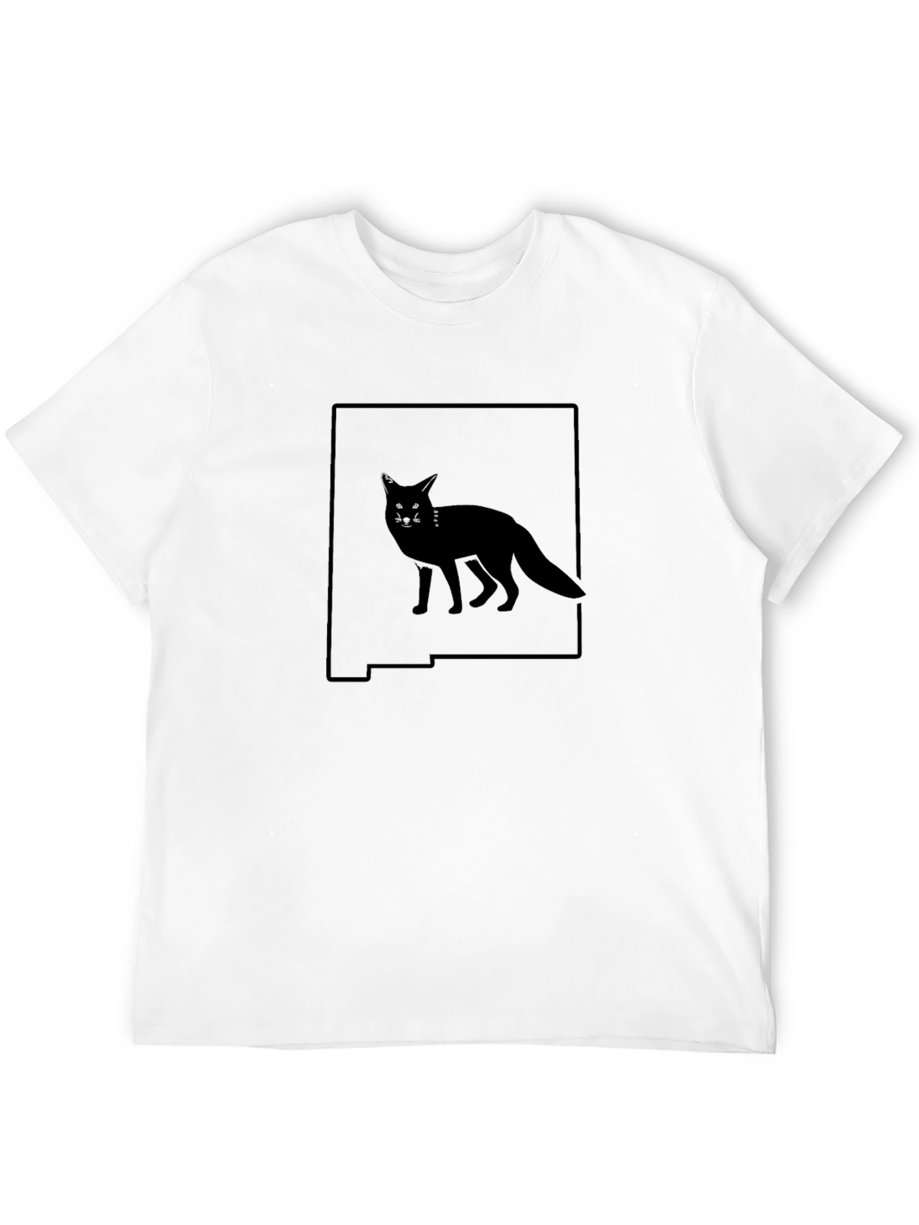 New Mexico Fox Silhouette Graphic Tee - Black
