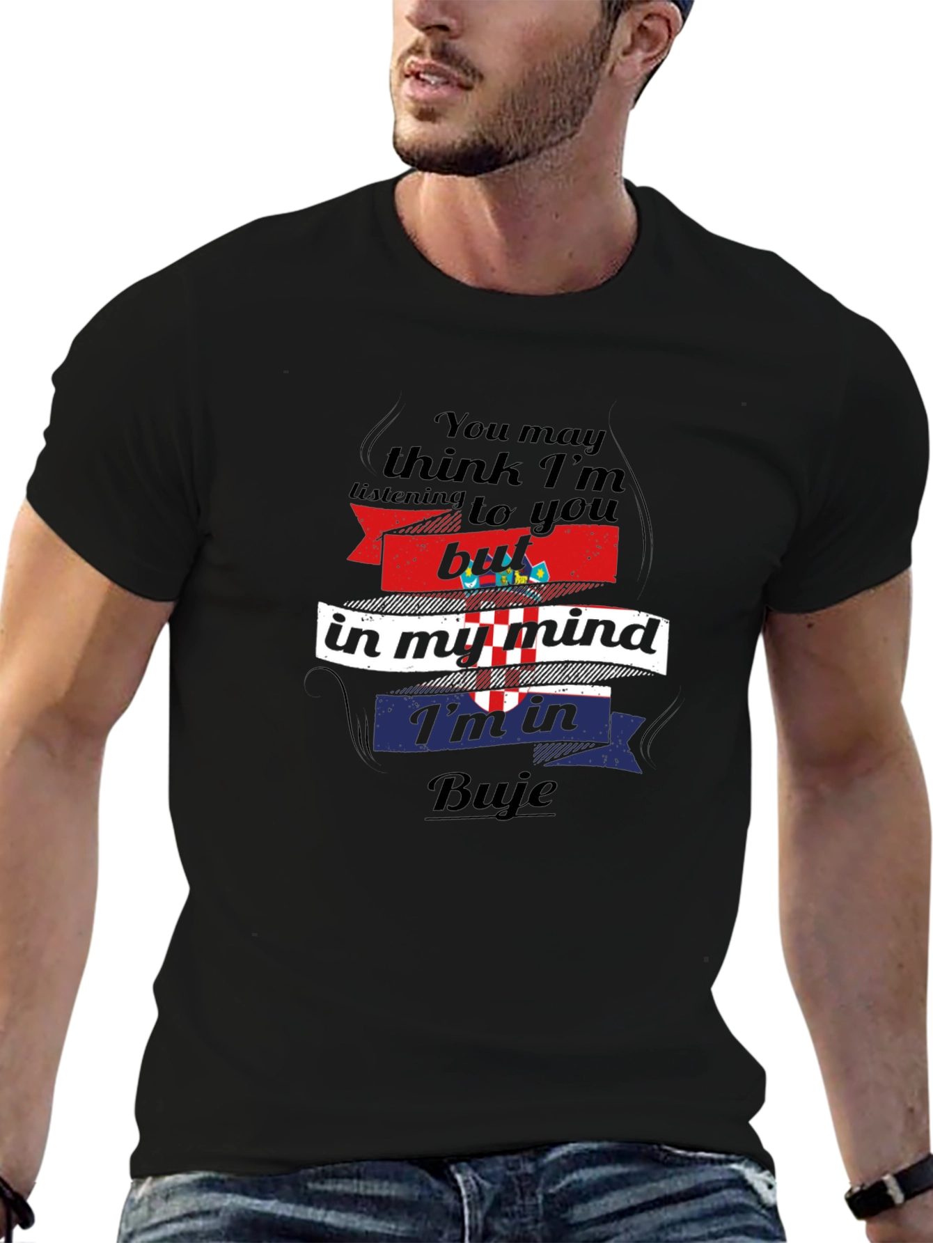 Buje Croatia Mind T-Shirt - Novelty Travel Tee