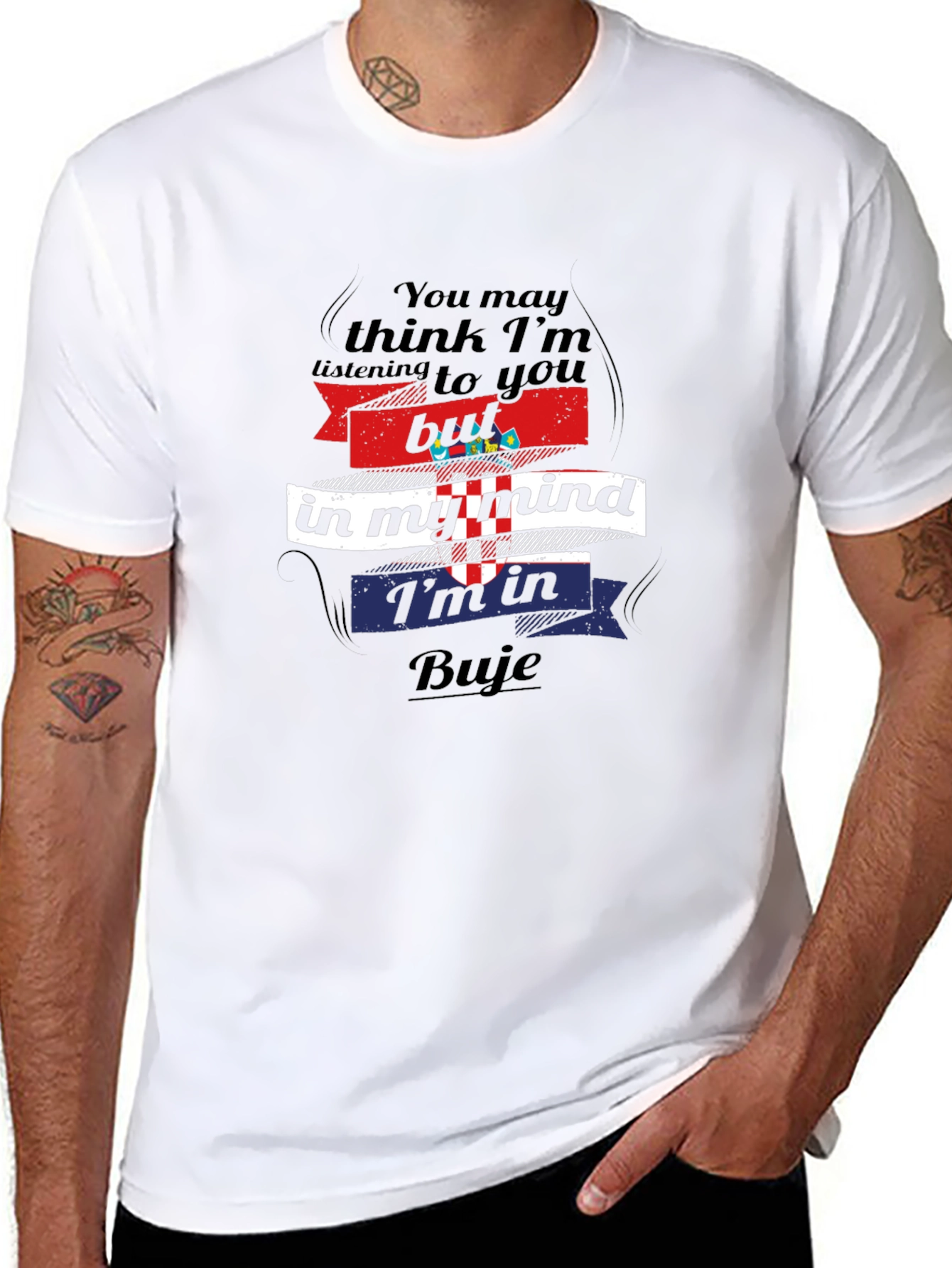 Buje Croatia Mind T-Shirt - Novelty Travel Tee