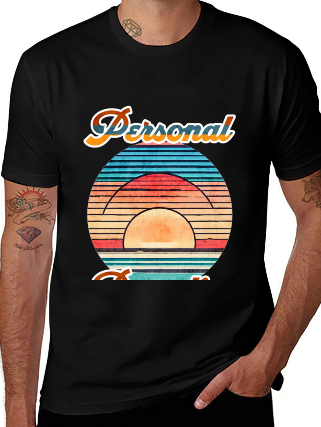 Personalized Retro Sunset Graphic Tee