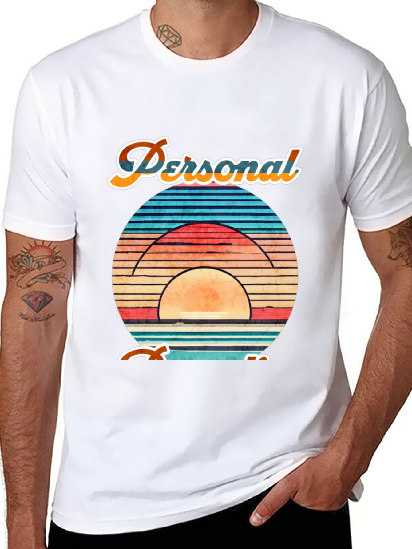 Personalized Retro Sunset Graphic Tee