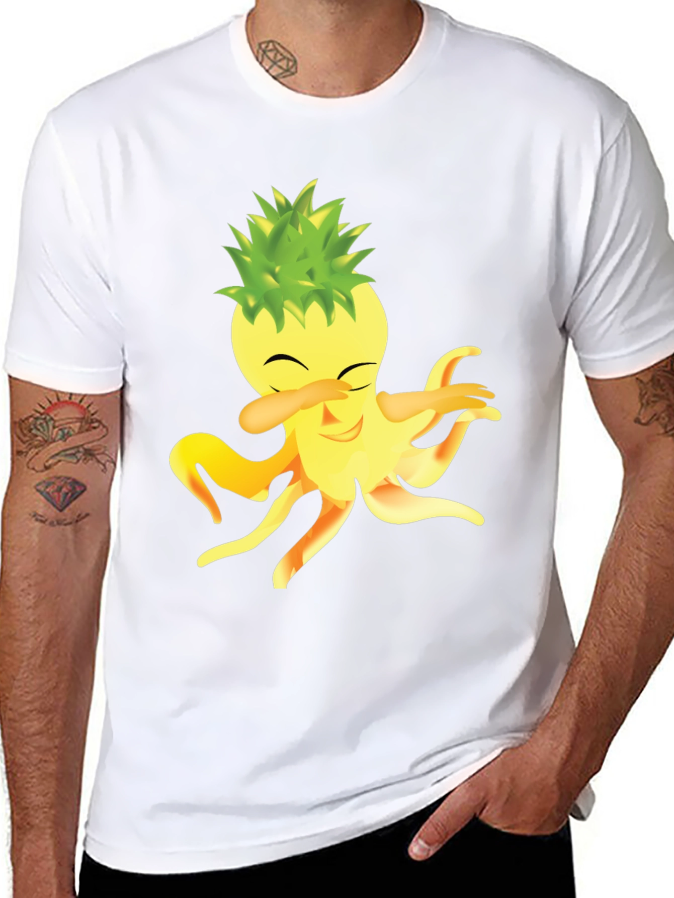Dabbing Pineapple Octopus Graphic Tee