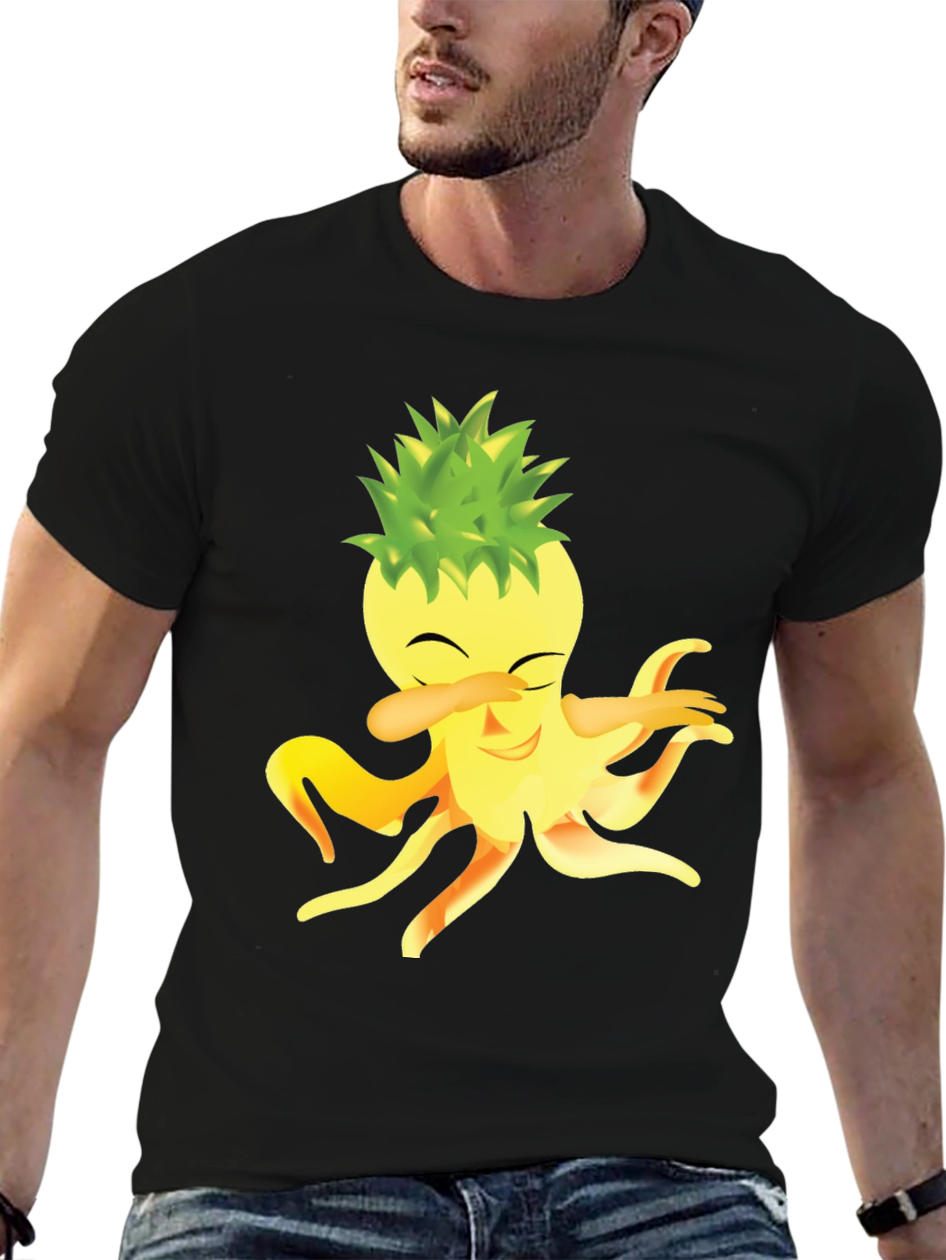 Dabbing Pineapple Octopus Graphic Tee