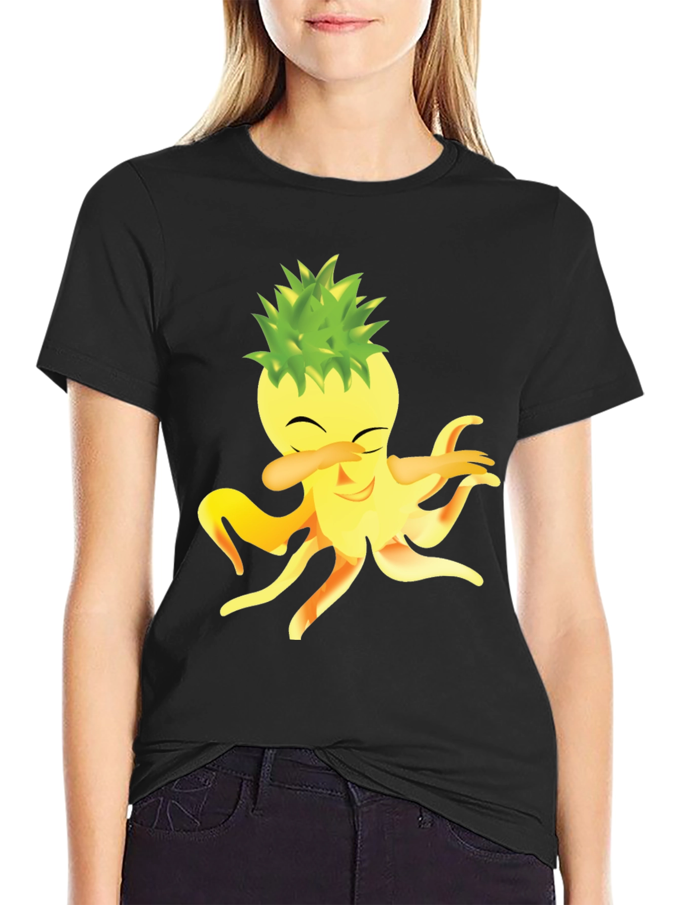Dabbing Pineapple Octopus Graphic Tee