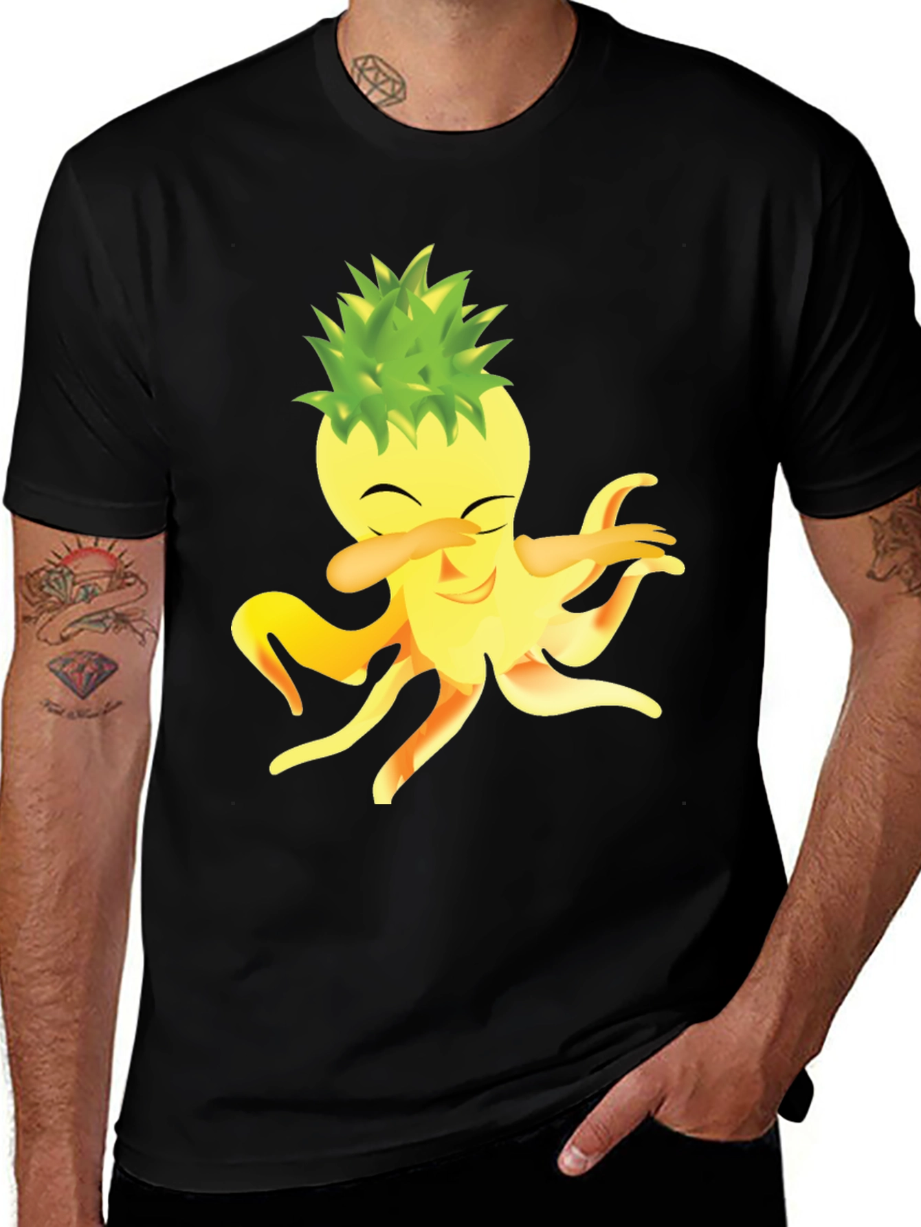 Dabbing Pineapple Octopus Graphic Tee
