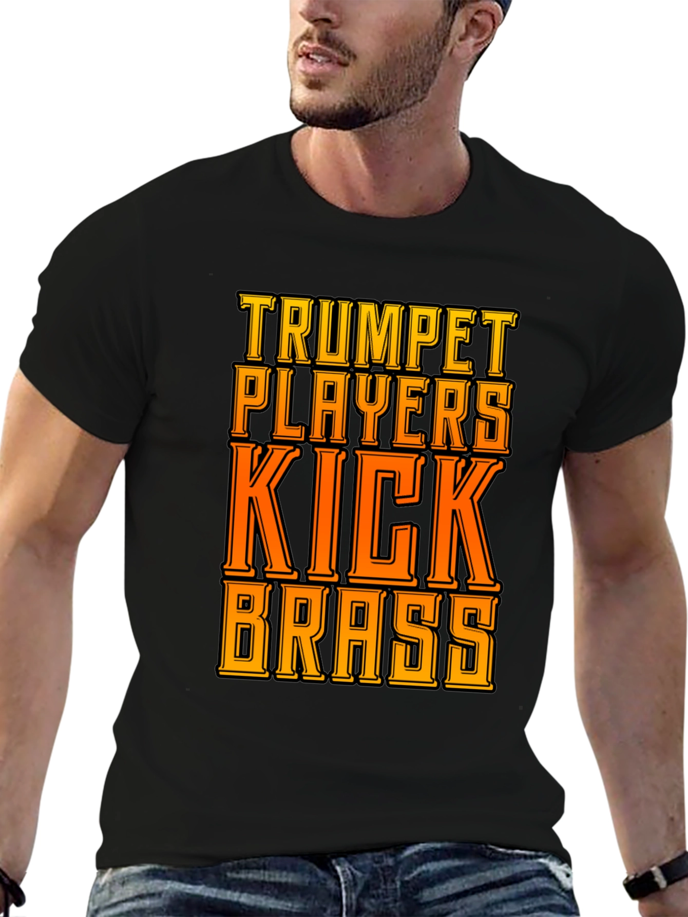 Trumpet Players Kick Brass Graphic Tee