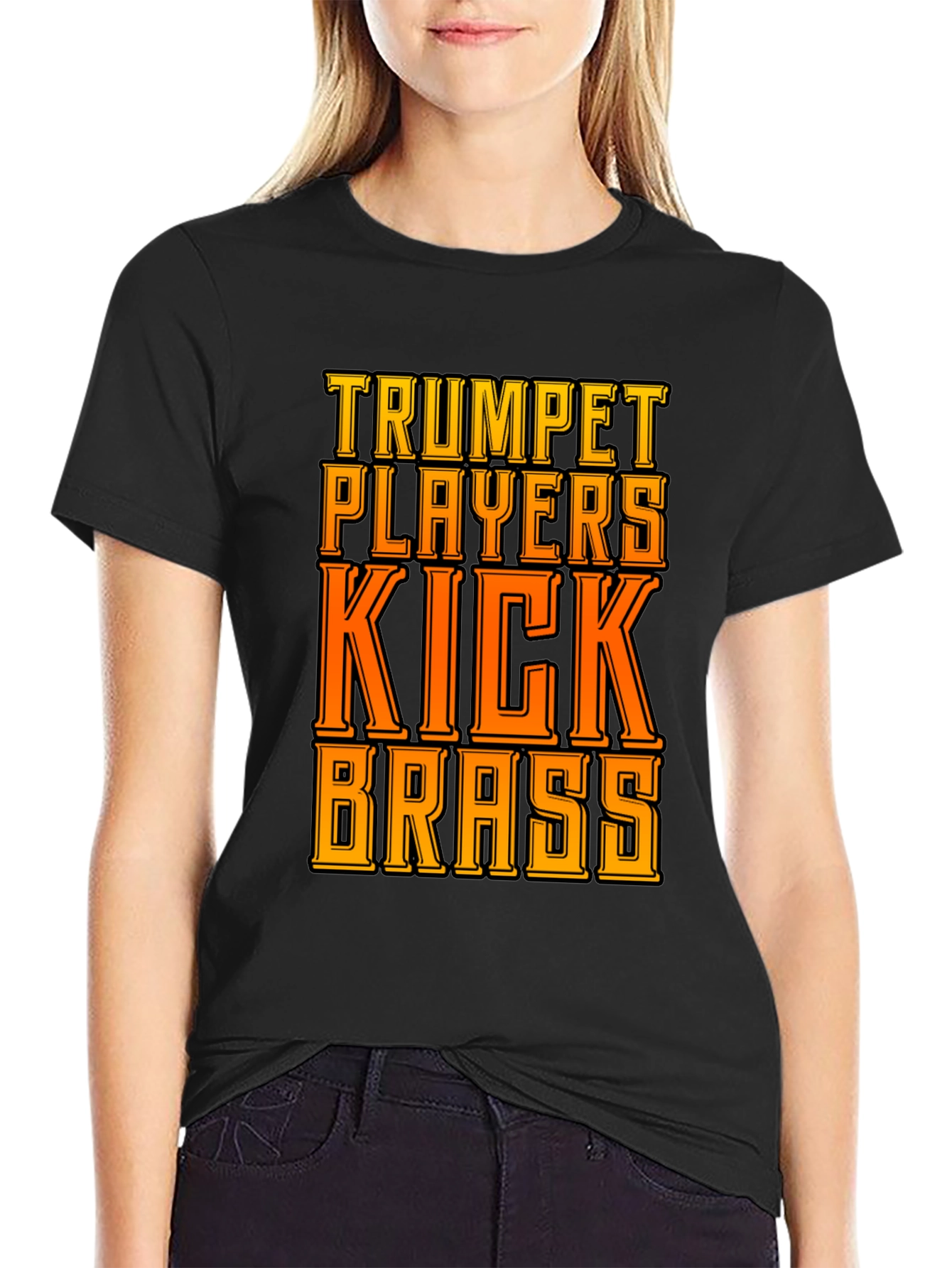 Trumpet Players Kick Brass Graphic Tee