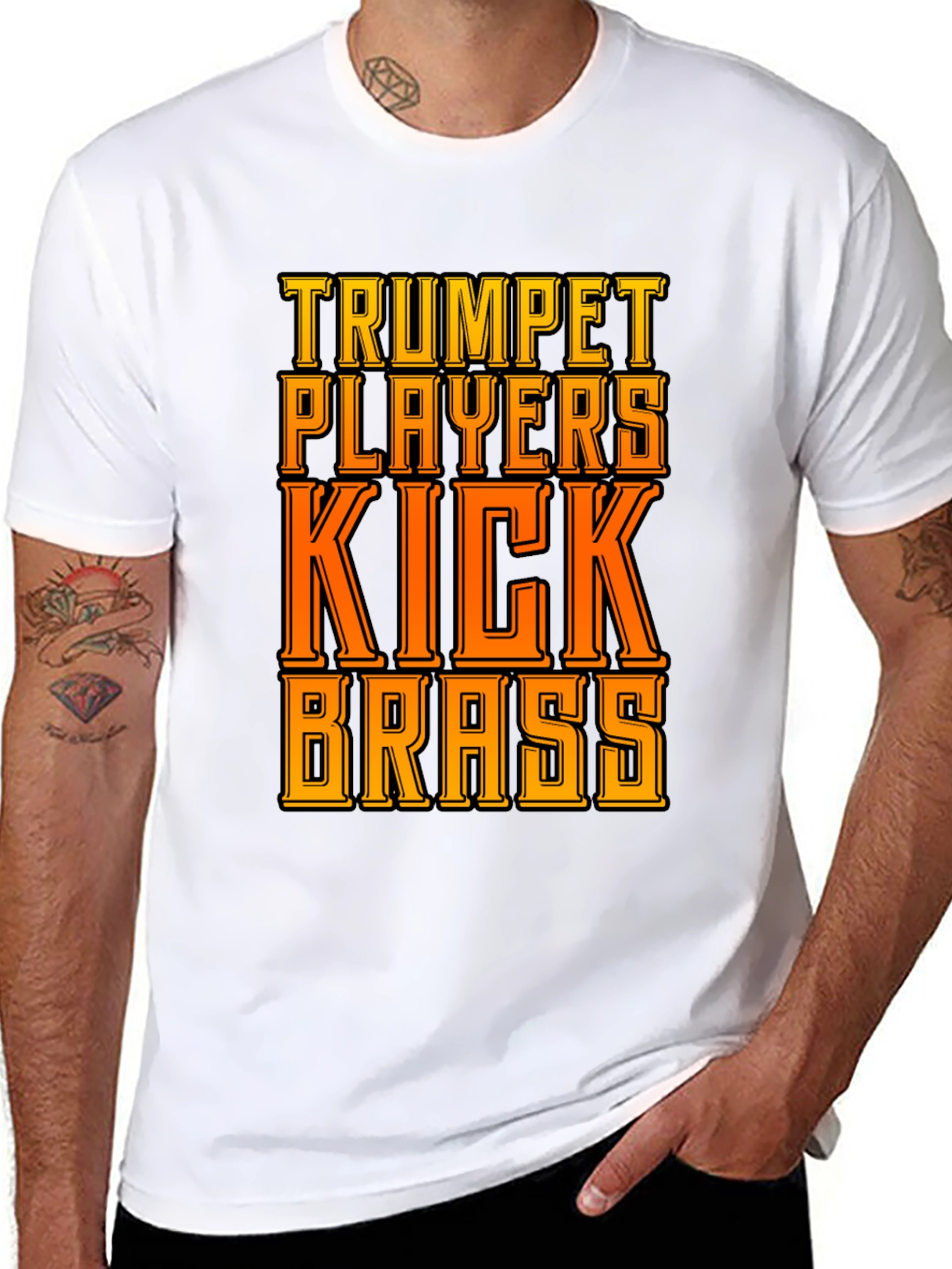 Trumpet Players Kick Brass Graphic Tee