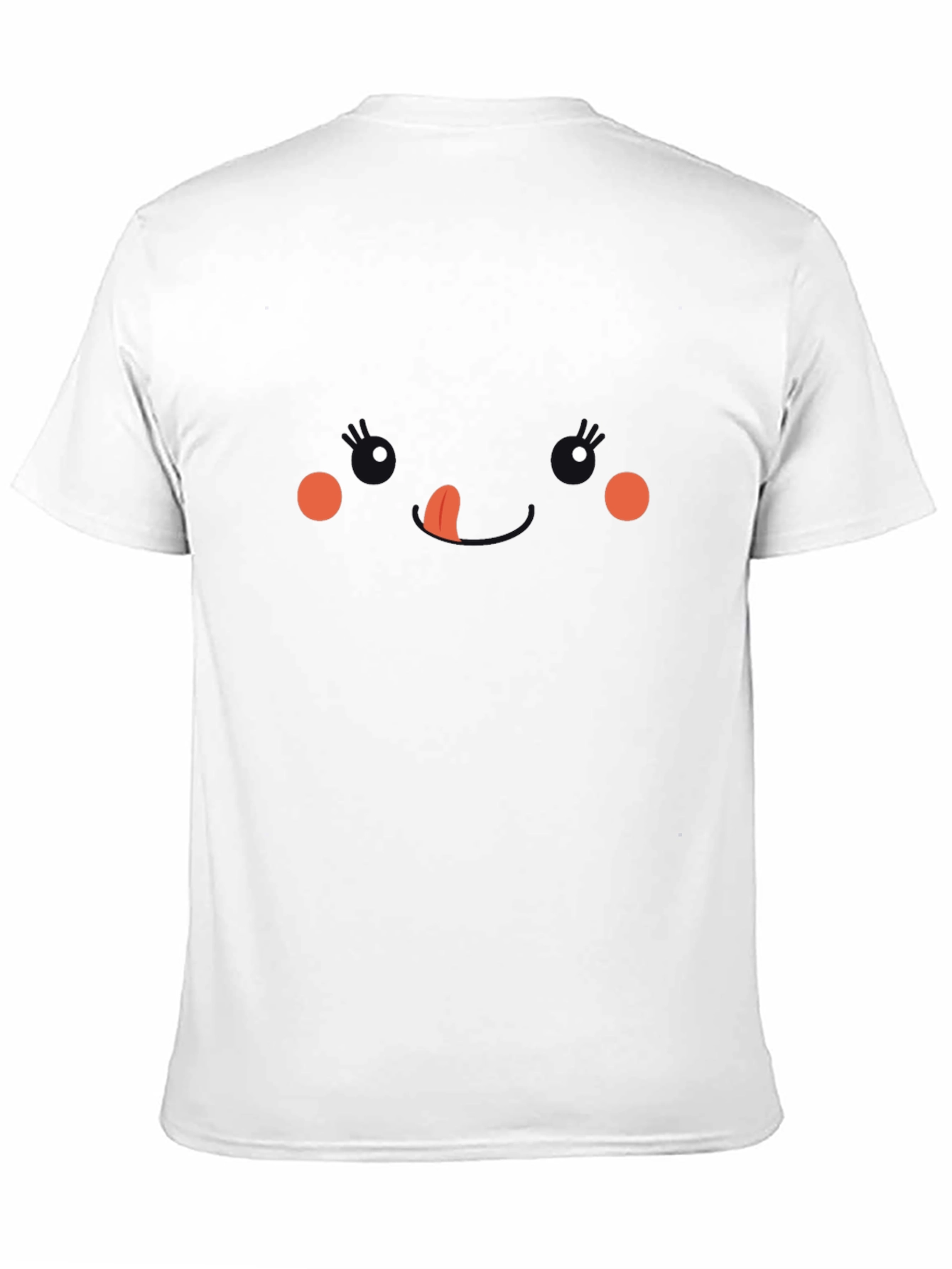 Cute Face Graphic Black T-Shirt