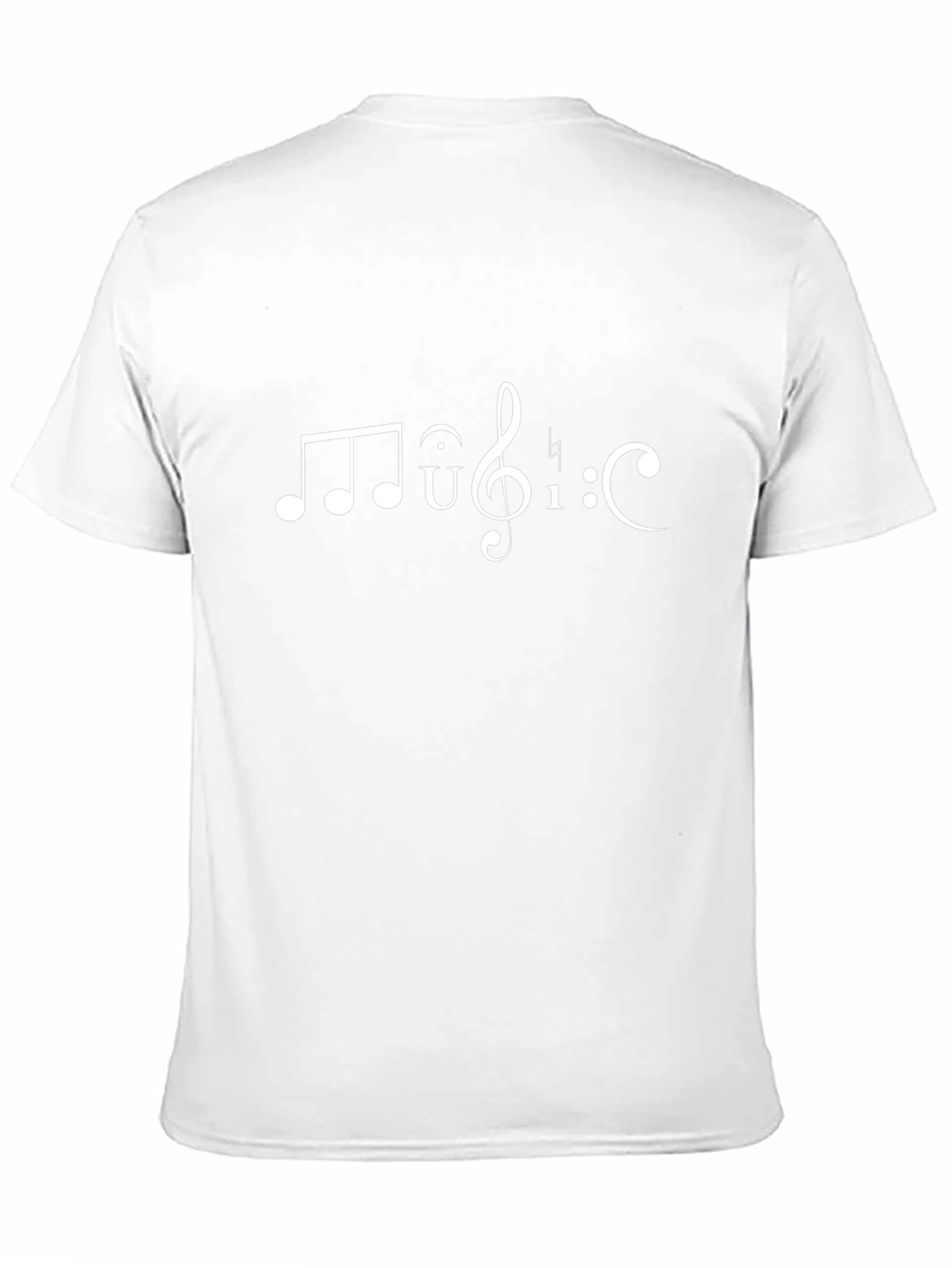 Music Notes Graphic Print Black T-Shirt