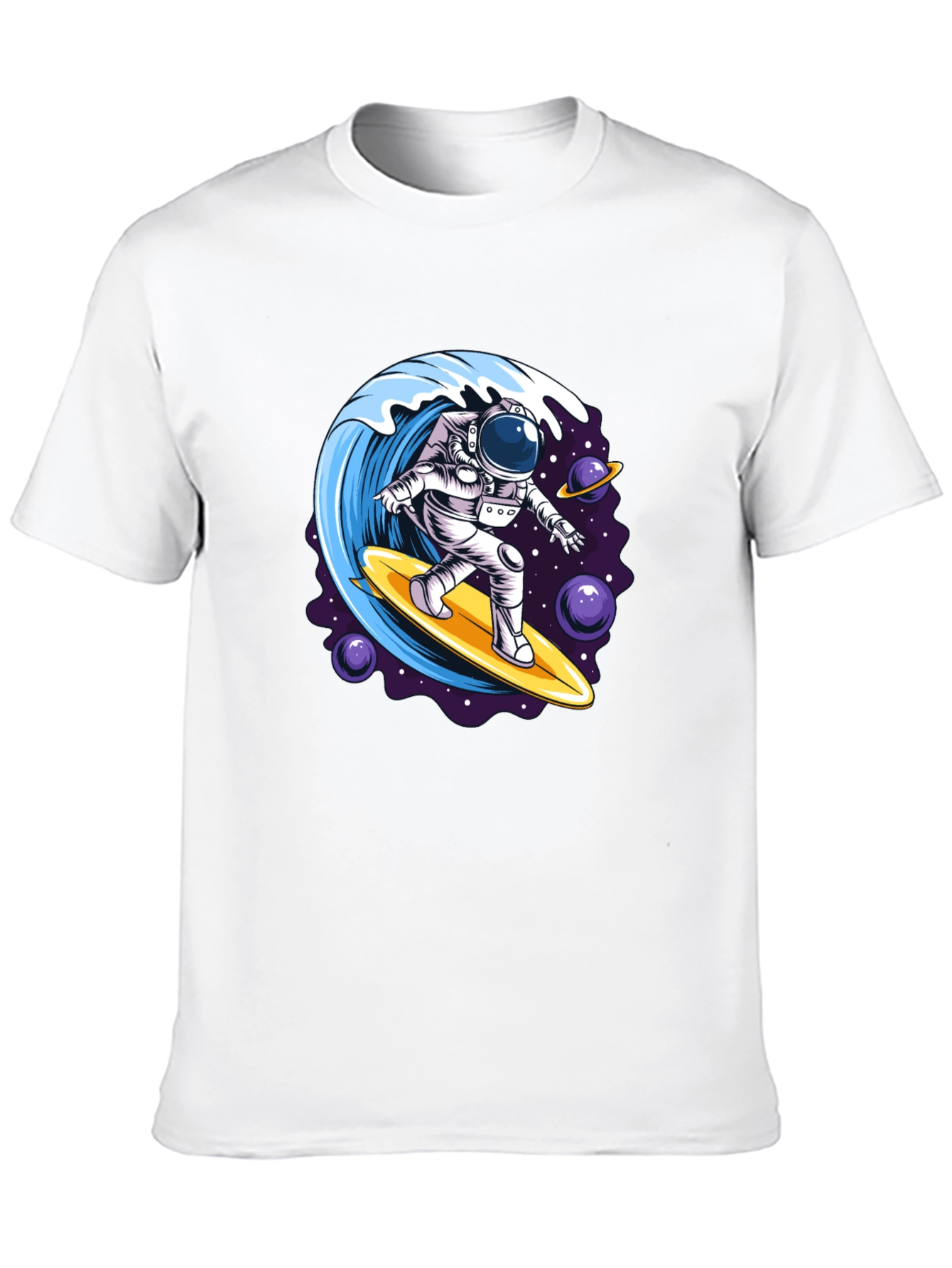 Astronaut Surfing T-Shirt - Space Wave Design