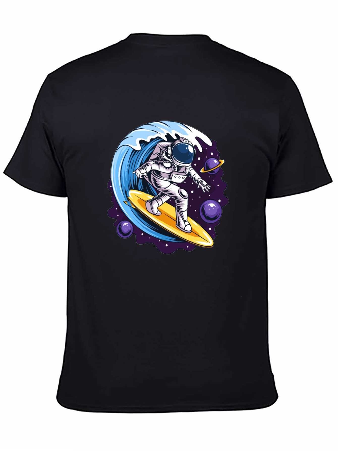Astronaut Surfing T-Shirt - Space Wave Design