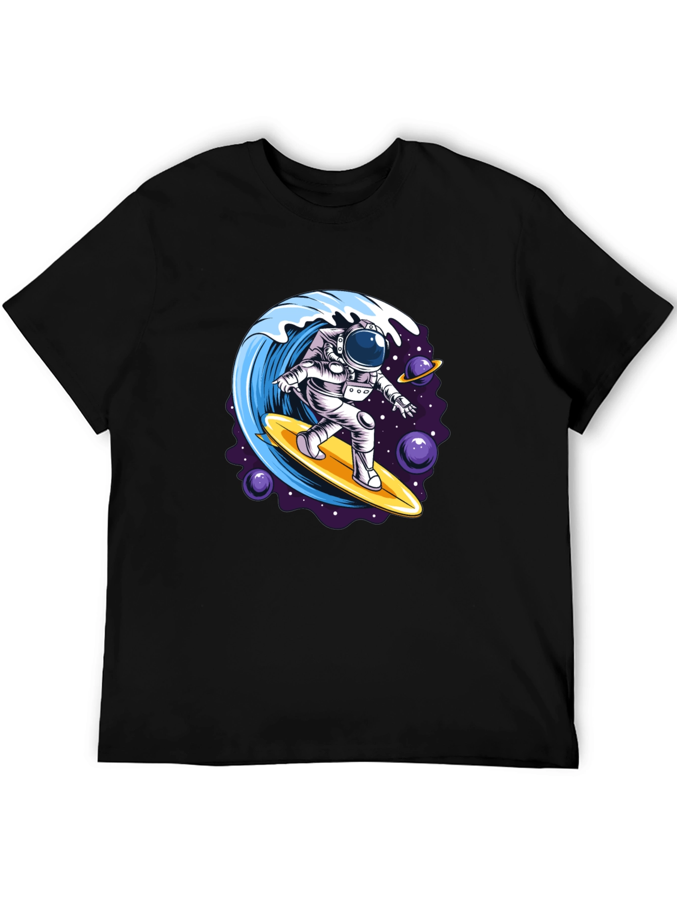 Astronaut Surfing T-Shirt - Space Wave Design