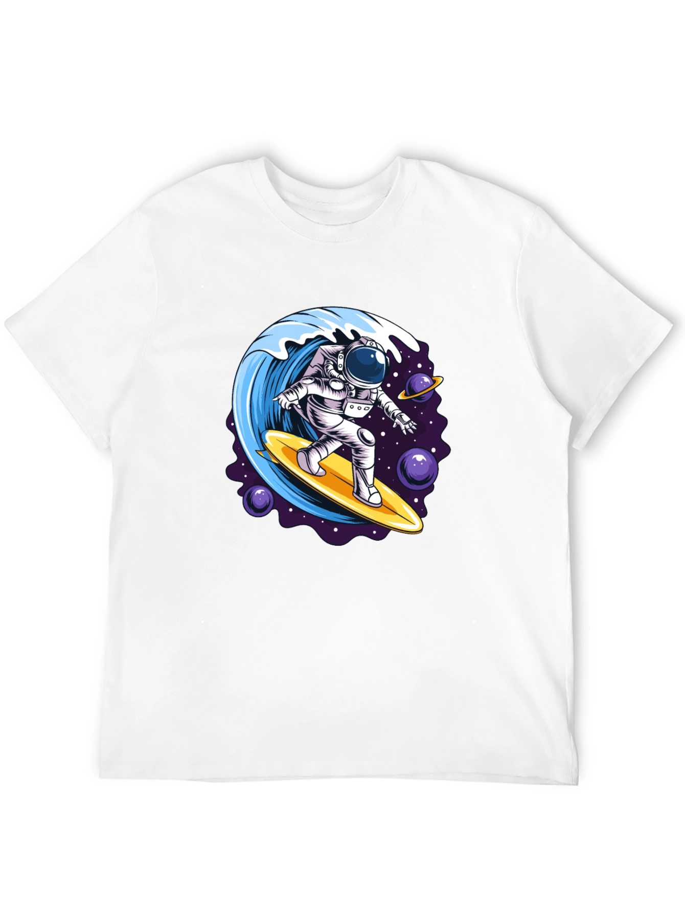 Astronaut Surfing T-Shirt - Space Wave Design
