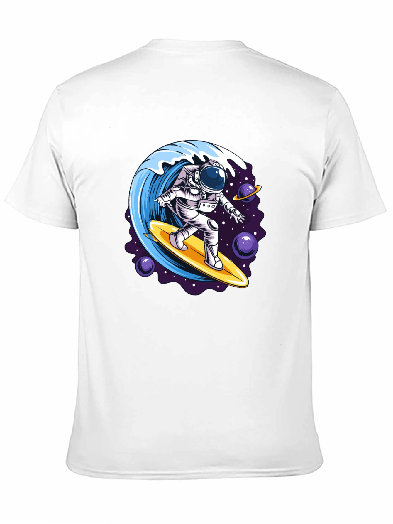 Astronaut Surfing T-Shirt - Space Wave Design