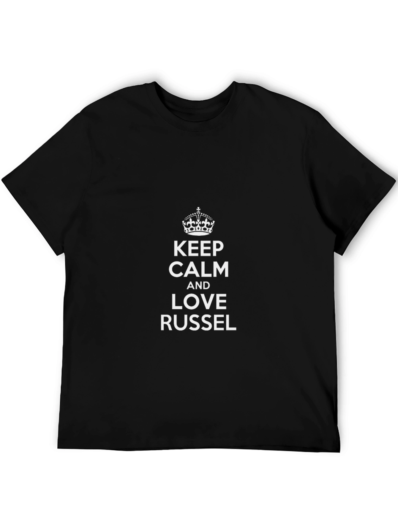 Keep Calm and Love Russel - Black T-Shirt