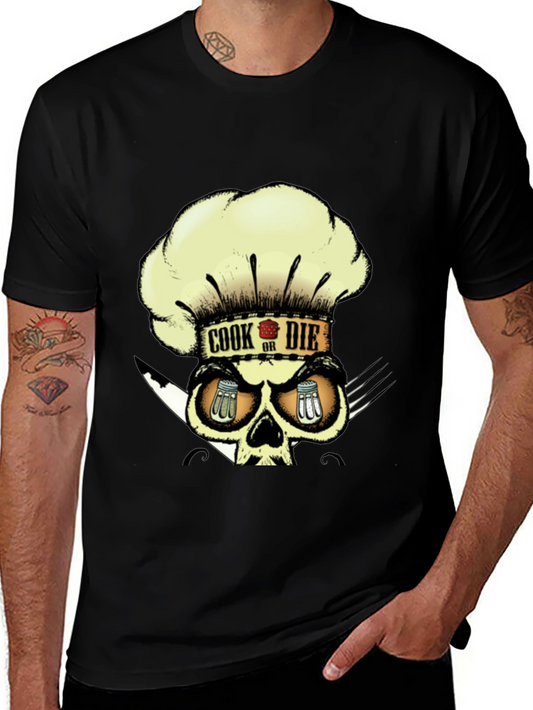 Cook or Die T-Shirt - Chef Skull Graphic Tee