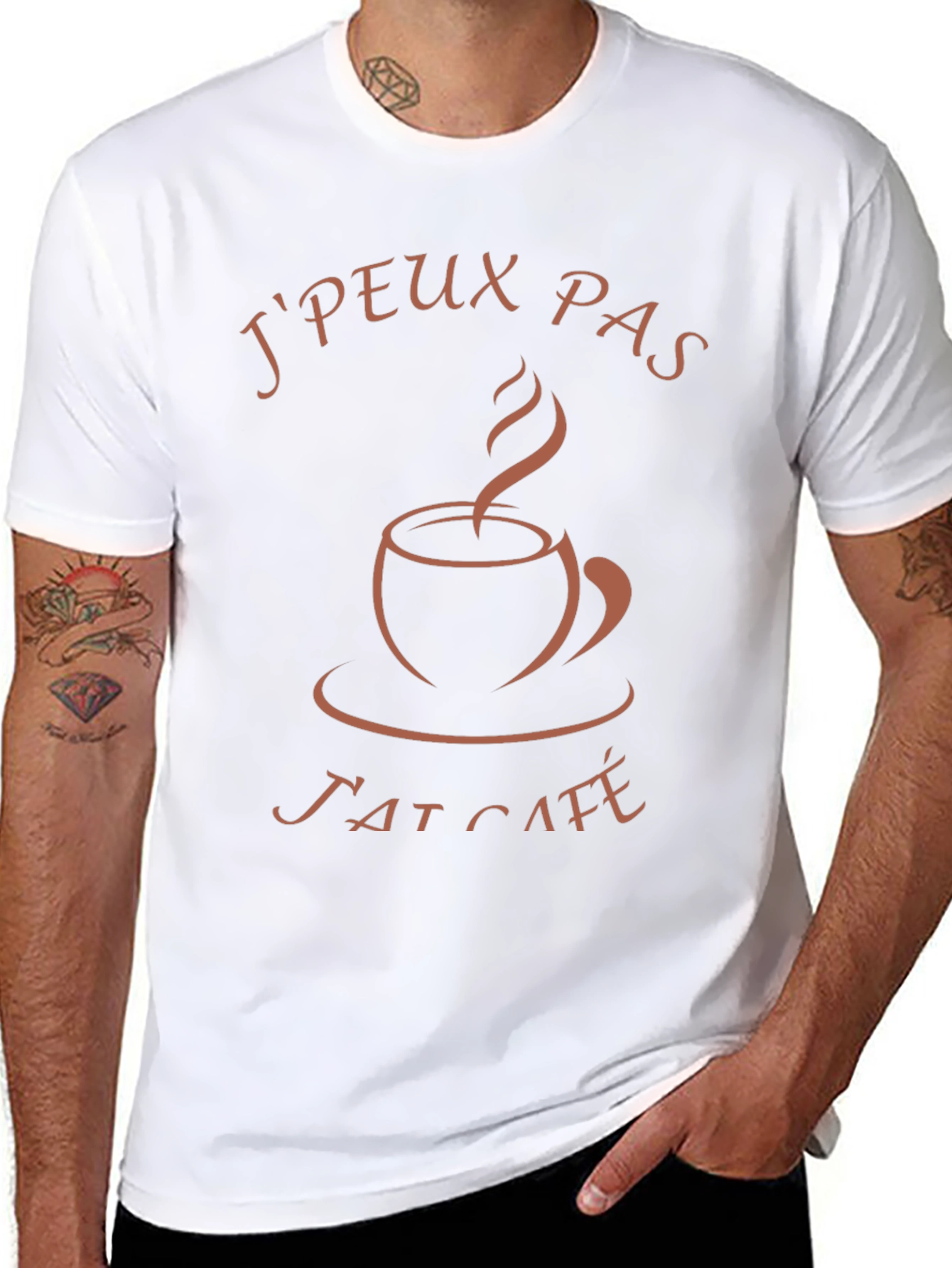 Jpeux Pas Jai Café T-Shirt - Coffee Lover Tee