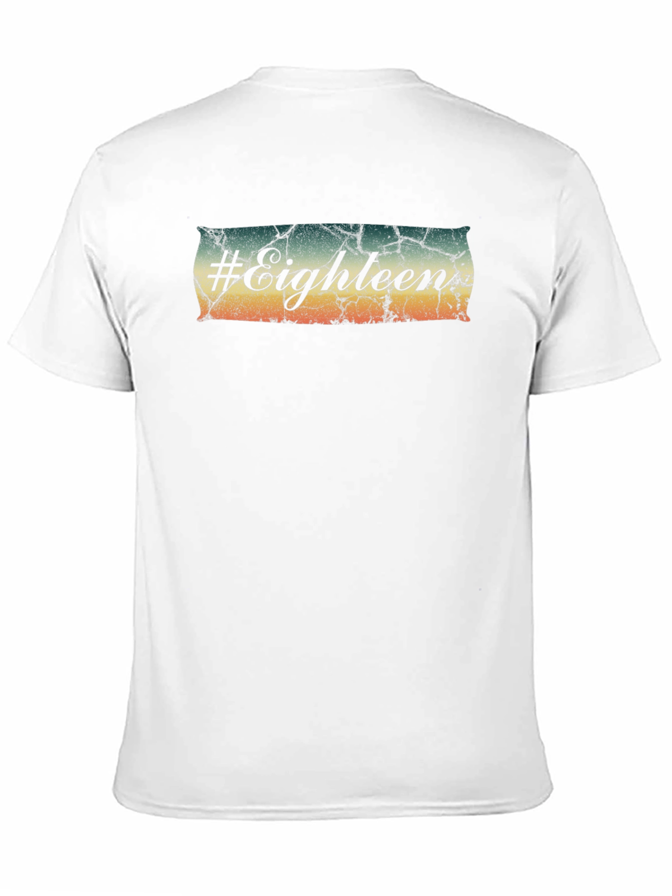#Eighteen Distressed Graphic Black T-Shirt