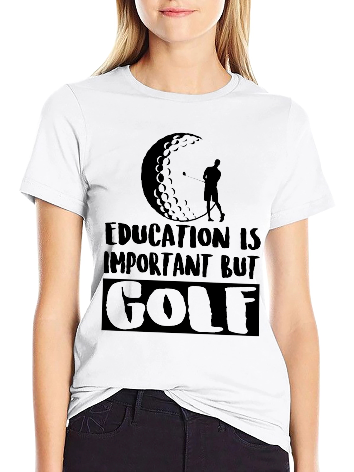 Education is Important But Golf T-Shirt