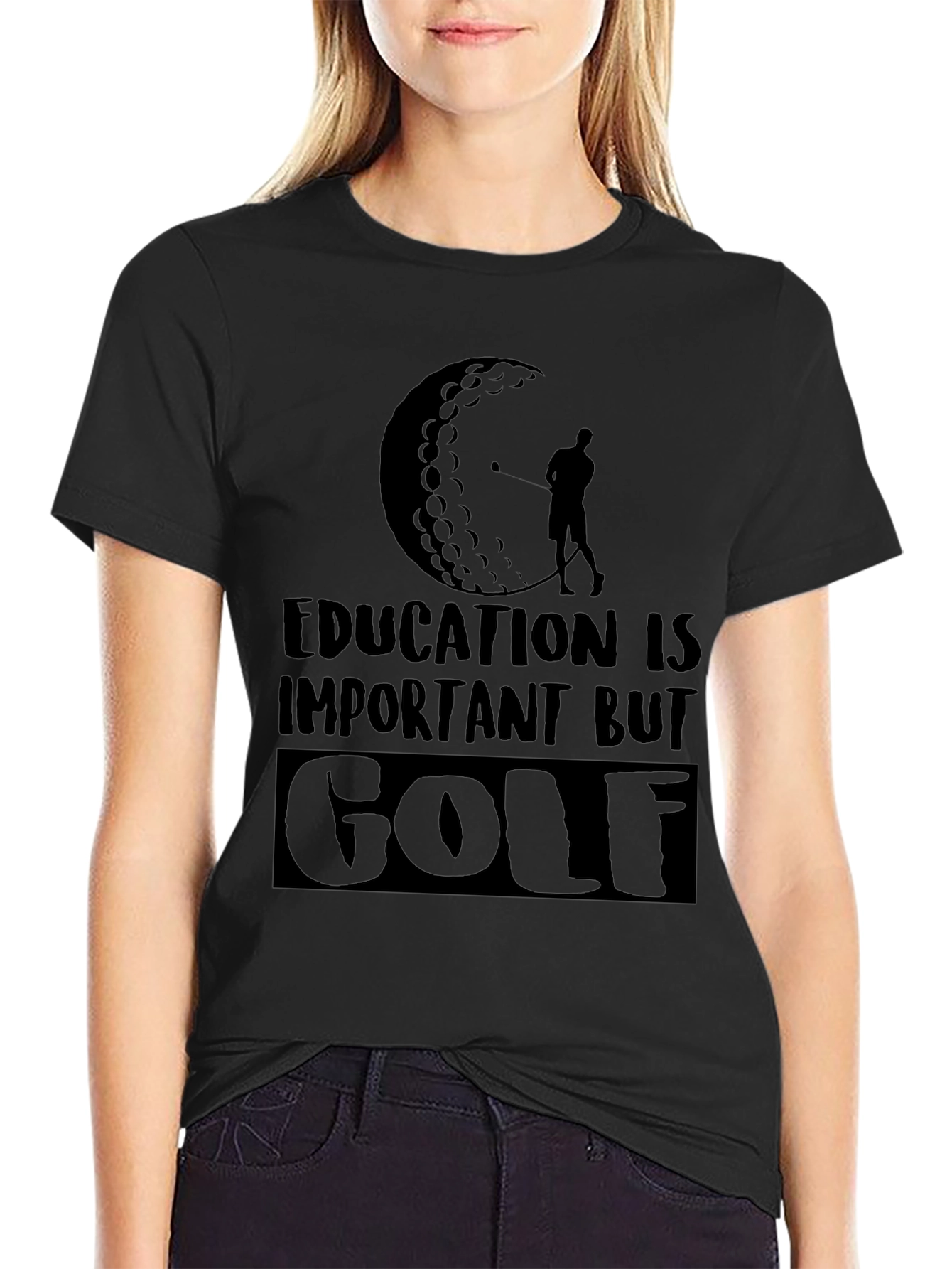Education is Important But Golf T-Shirt