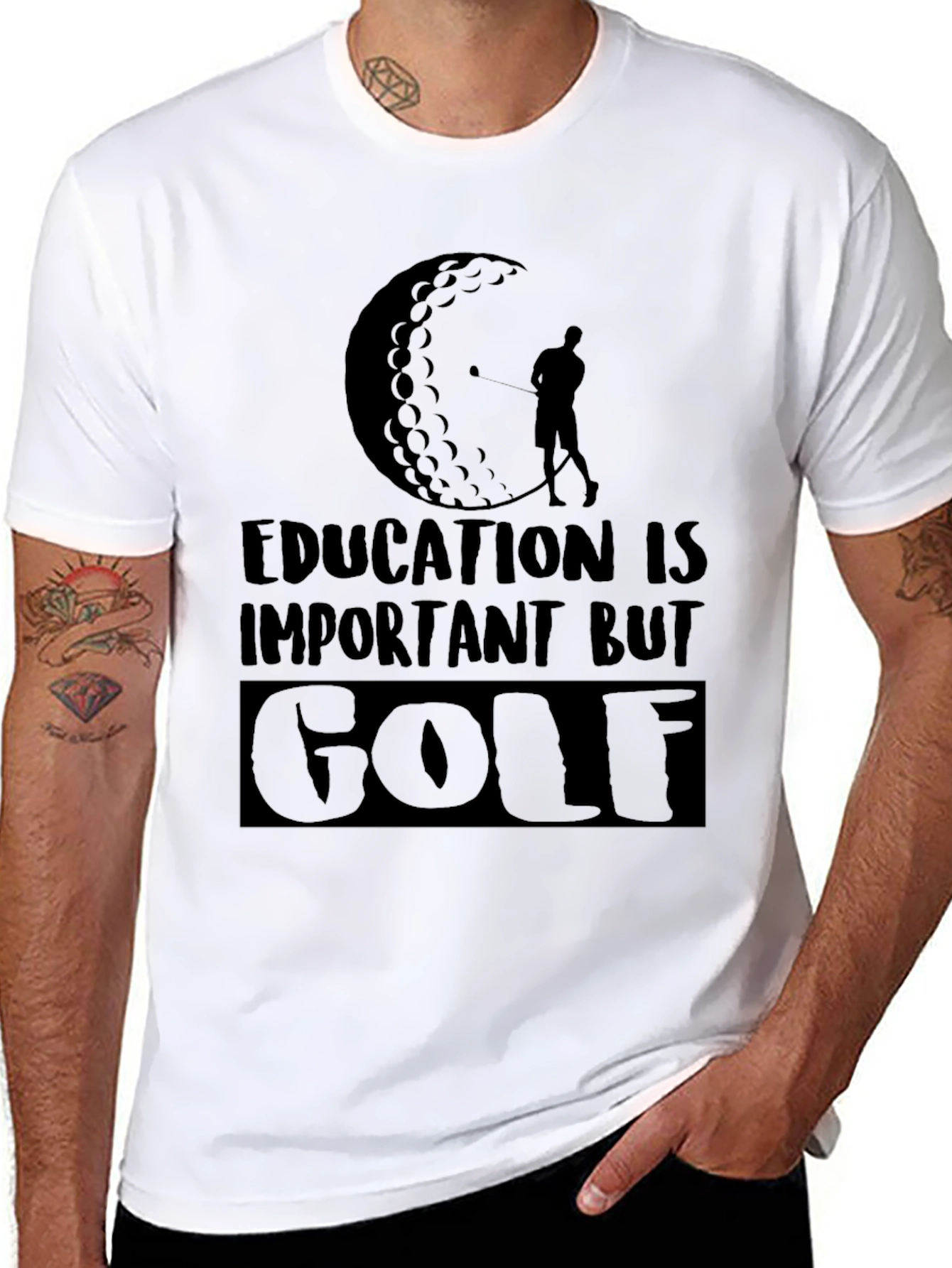 Education is Important But Golf T-Shirt
