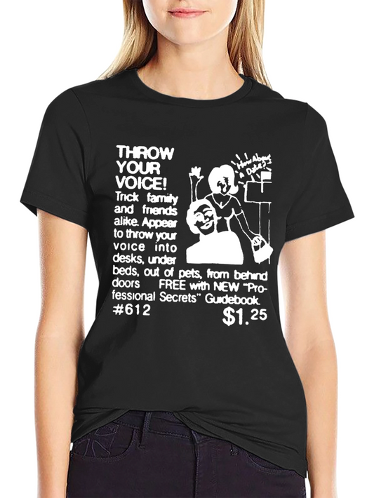 Throw Your Voice Black Graphic Tee