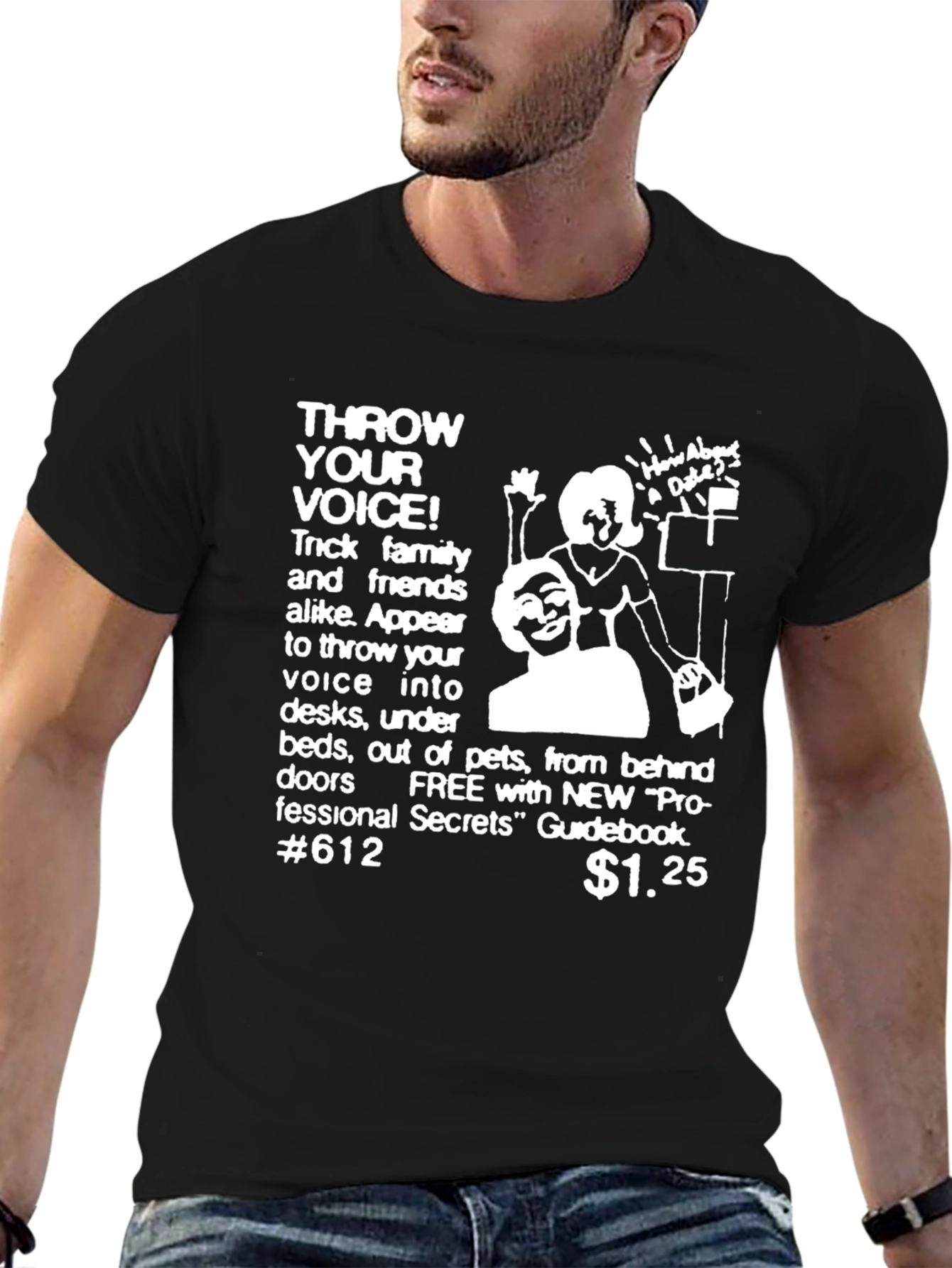 Throw Your Voice Black Graphic Tee