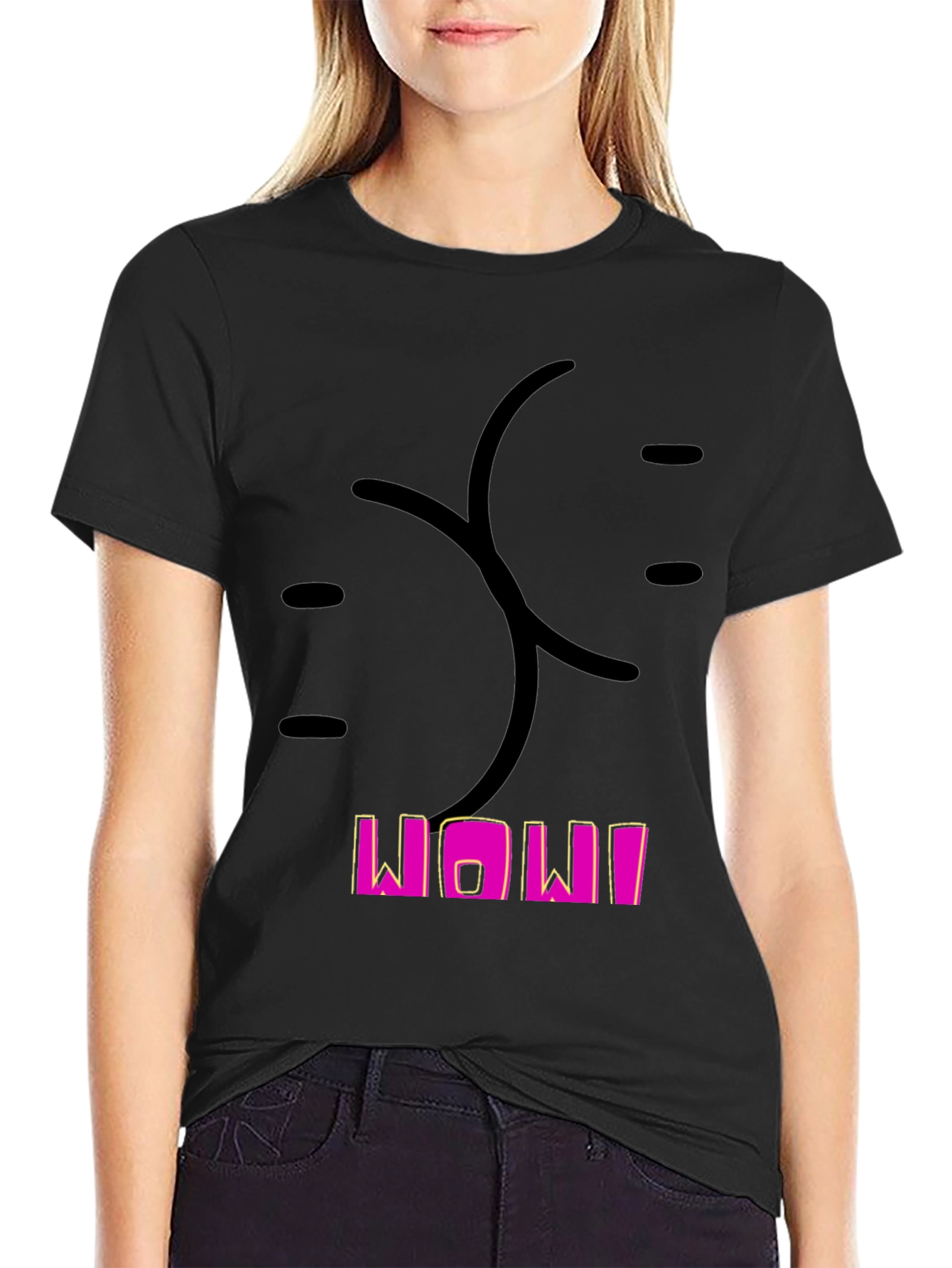 Funny Butt Graphic Black T-Shirt for Men