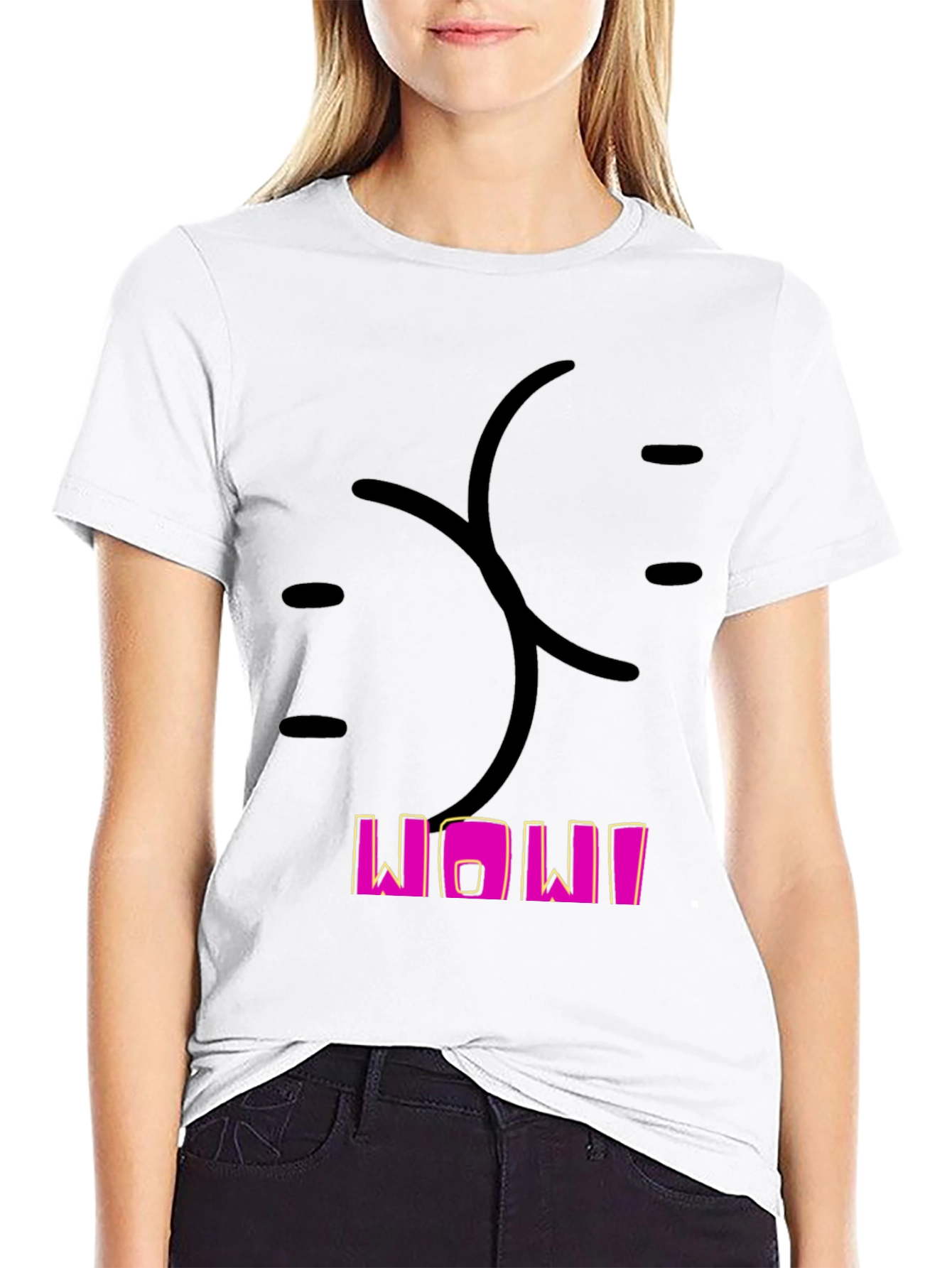 Funny Butt Graphic Black T-Shirt for Men