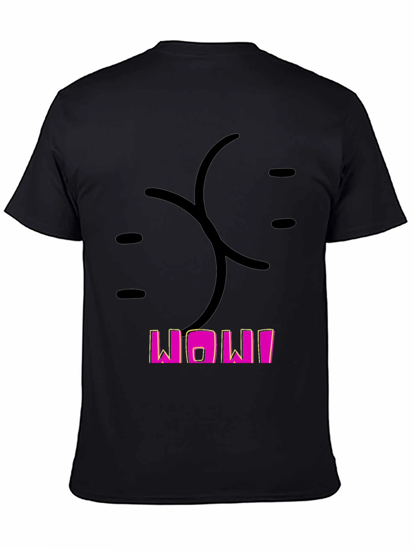 Funny Butt Graphic Black T-Shirt for Men