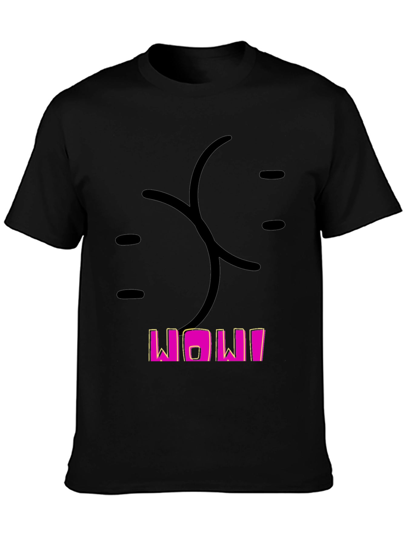 Funny Butt Graphic Black T-Shirt for Men