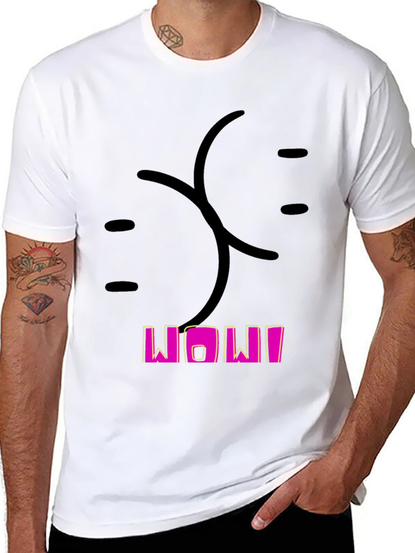 Funny Butt Graphic Black T-Shirt for Men