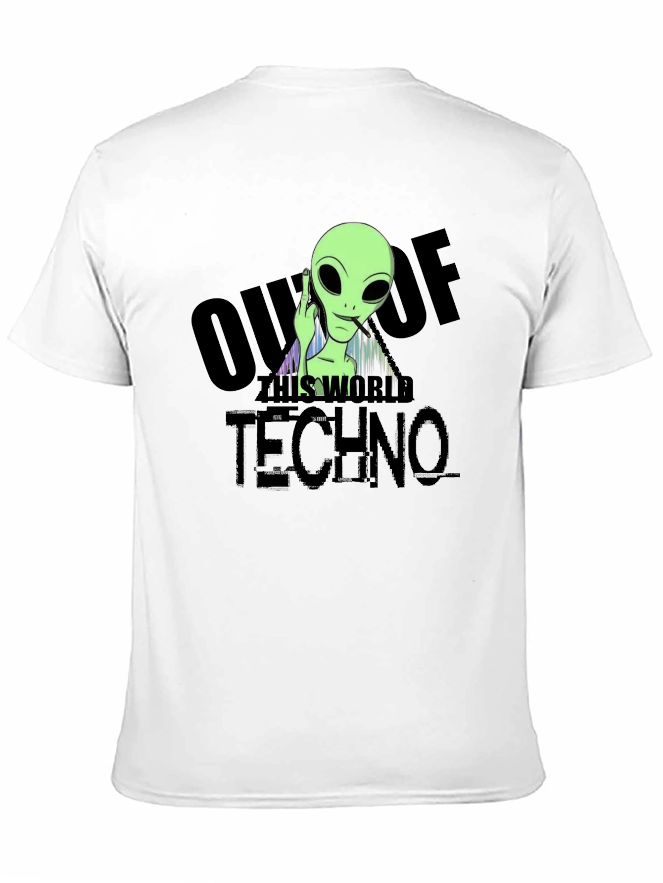 Out of This World Techno Alien Graphic T-Shirt
