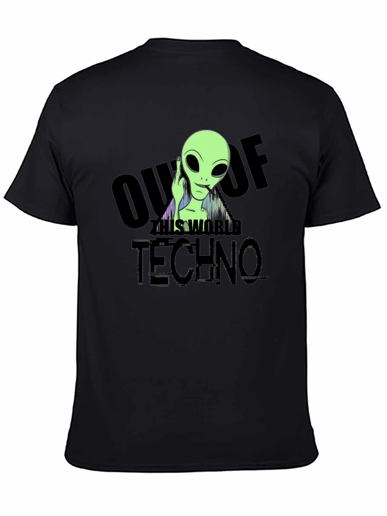 Out of This World Techno Alien Graphic T-Shirt