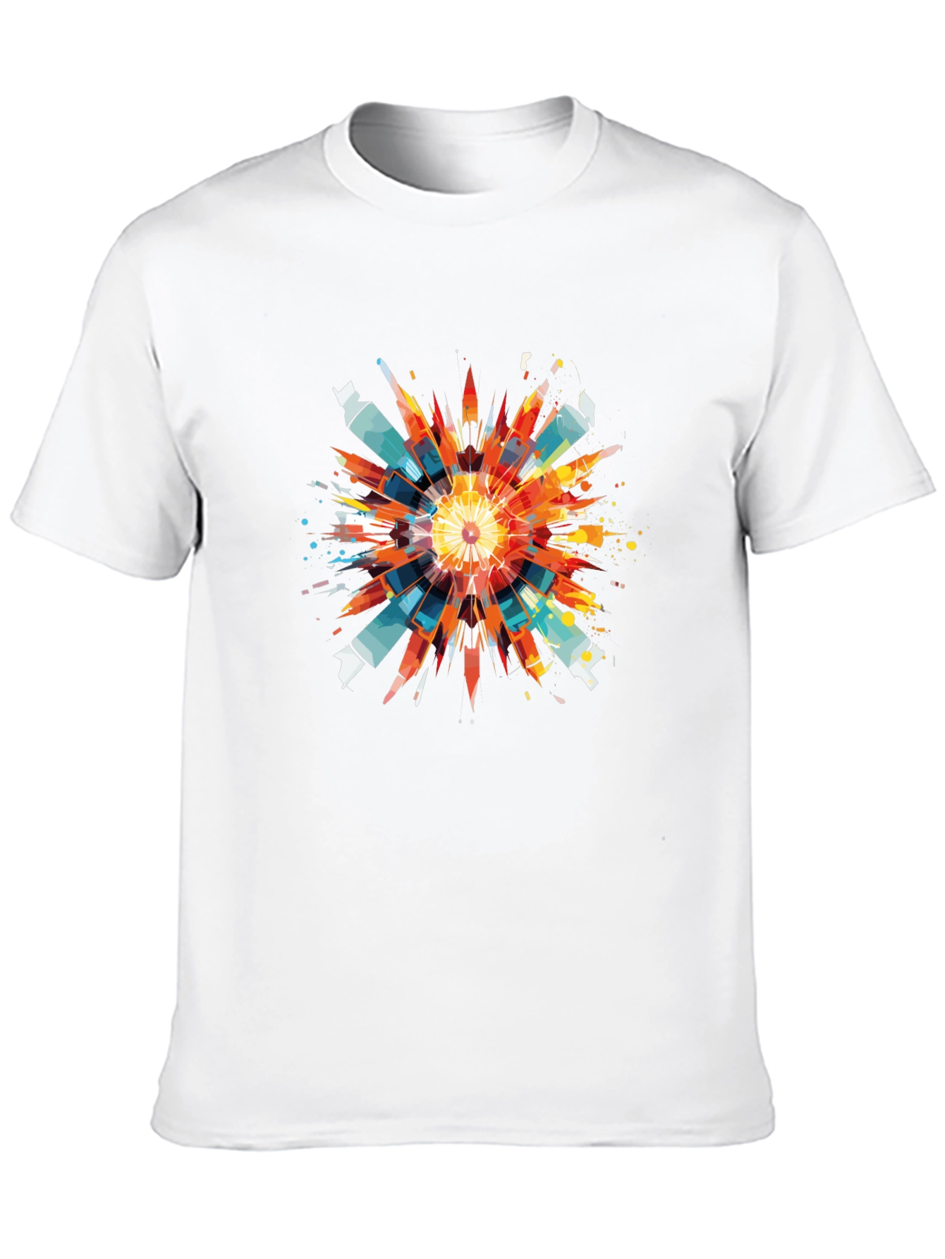 Abstract Geometric Burst Graphic Tee