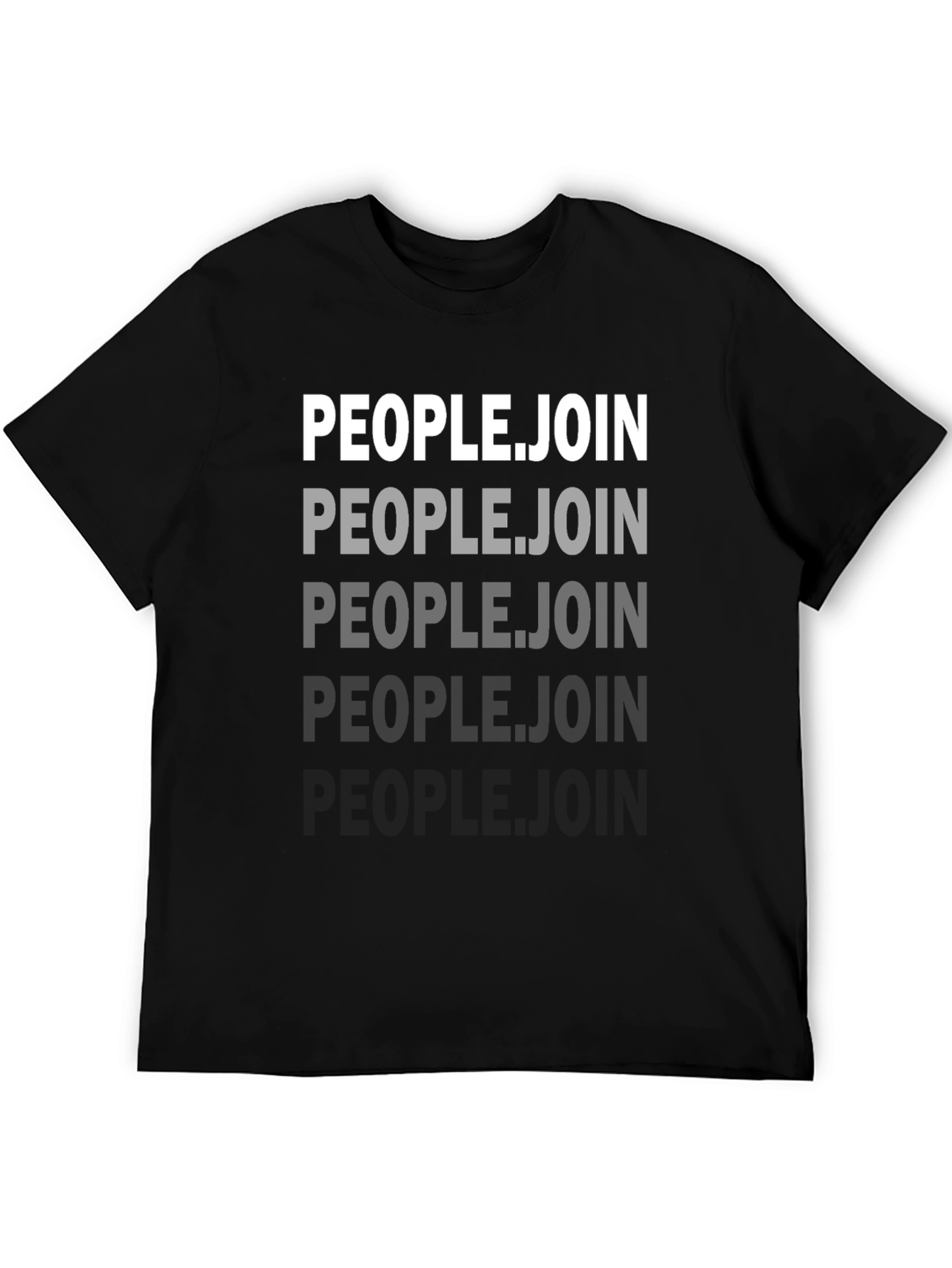 People.Join Graphic Tee - Black Cotton Casual T-Shirt