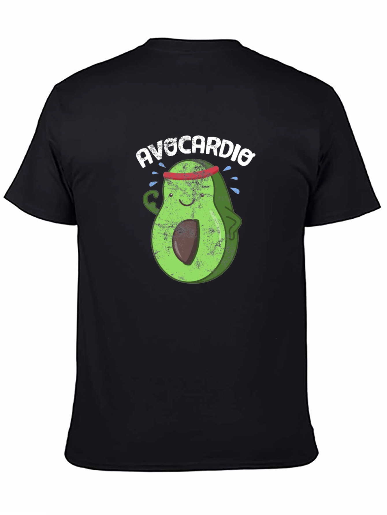 Avocardio Black T-Shirt Funny Avocado Workout Design