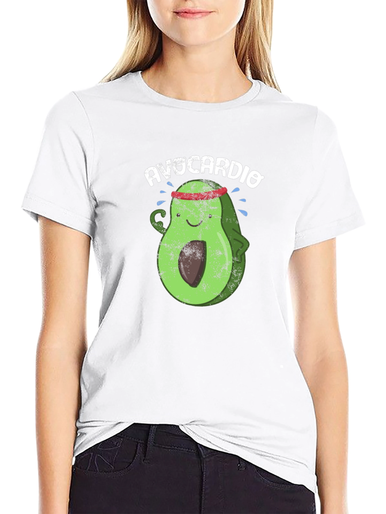 Avocardio Black T-Shirt Funny Avocado Workout Design