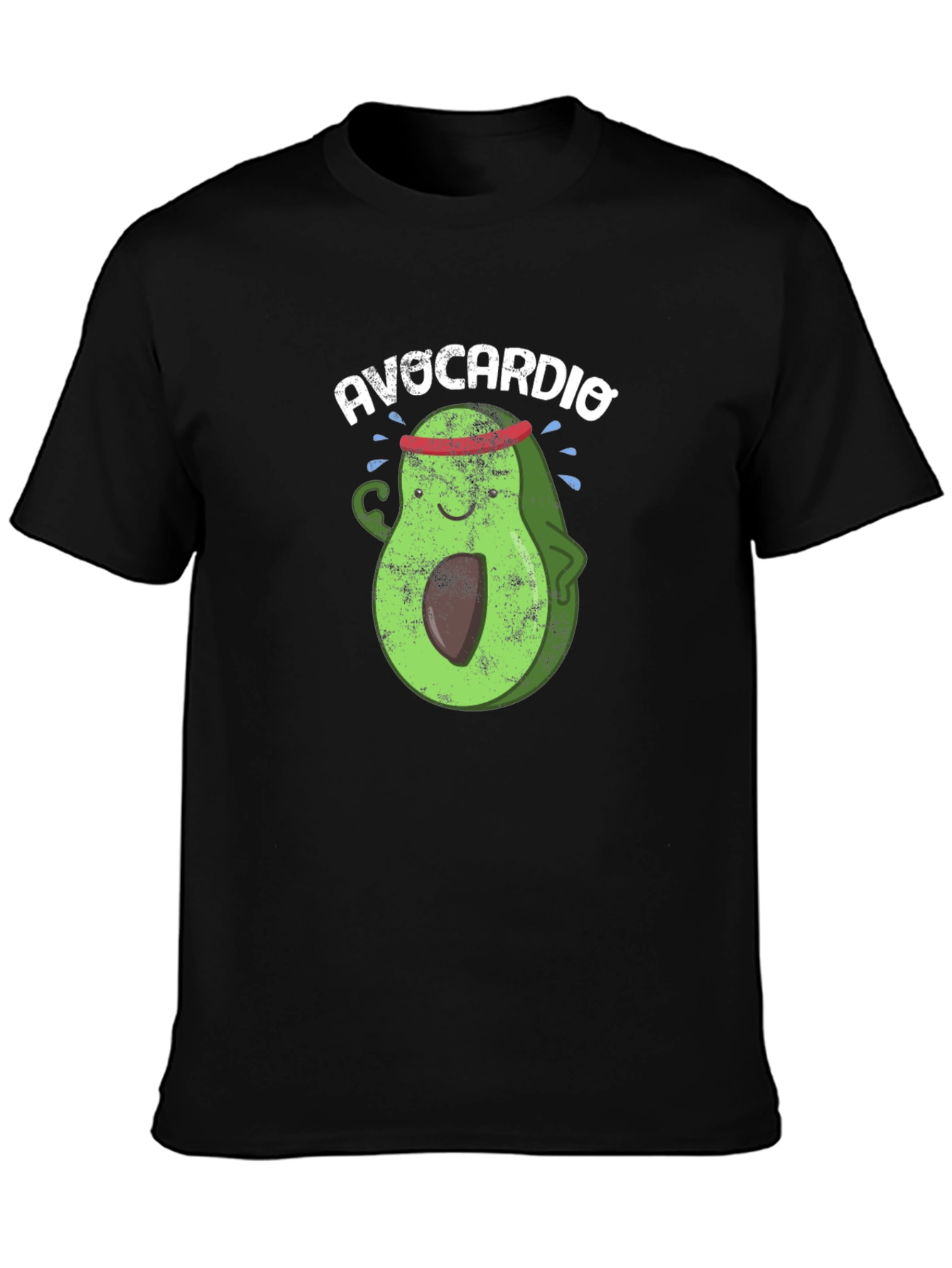 Avocardio Black T-Shirt Funny Avocado Workout Design