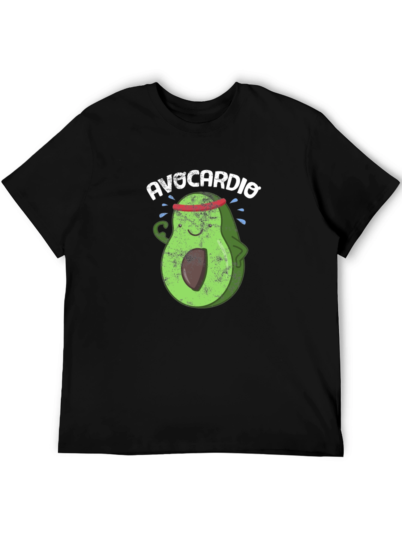 Avocardio Black T-Shirt Funny Avocado Workout Design