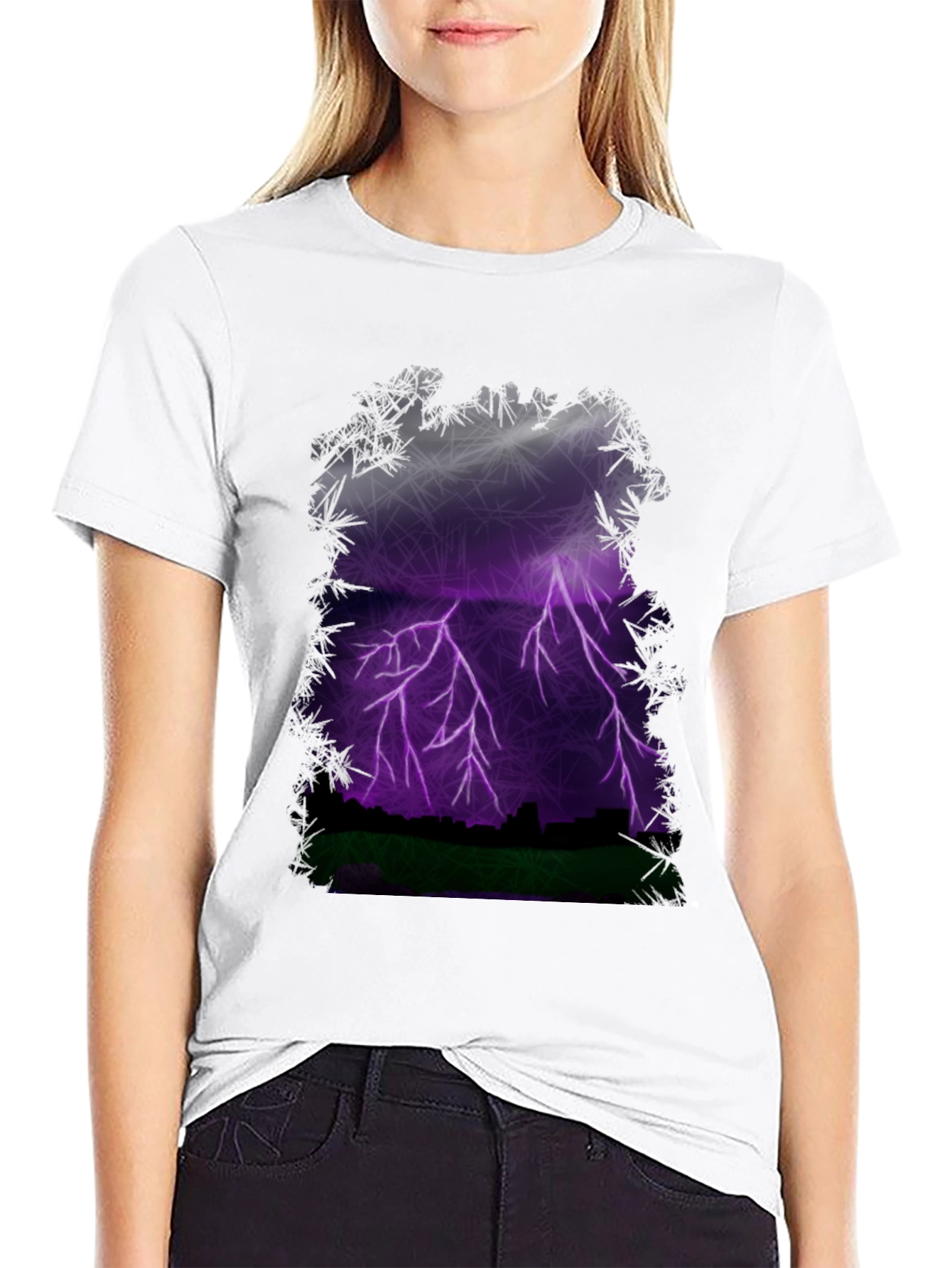 Lightning Cityscape Graphic Tee