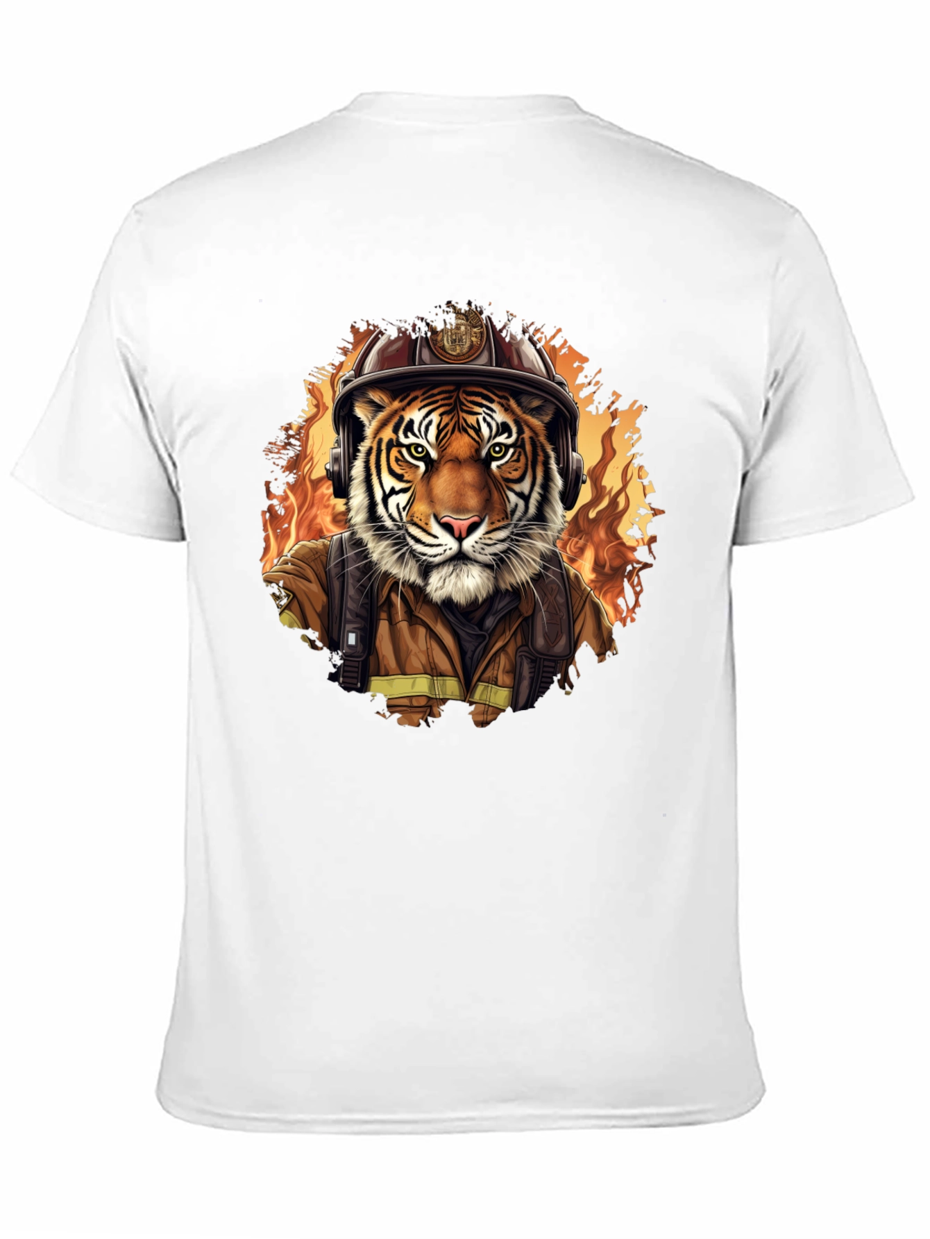 Tiger Firefighter Graphic Tee - Black