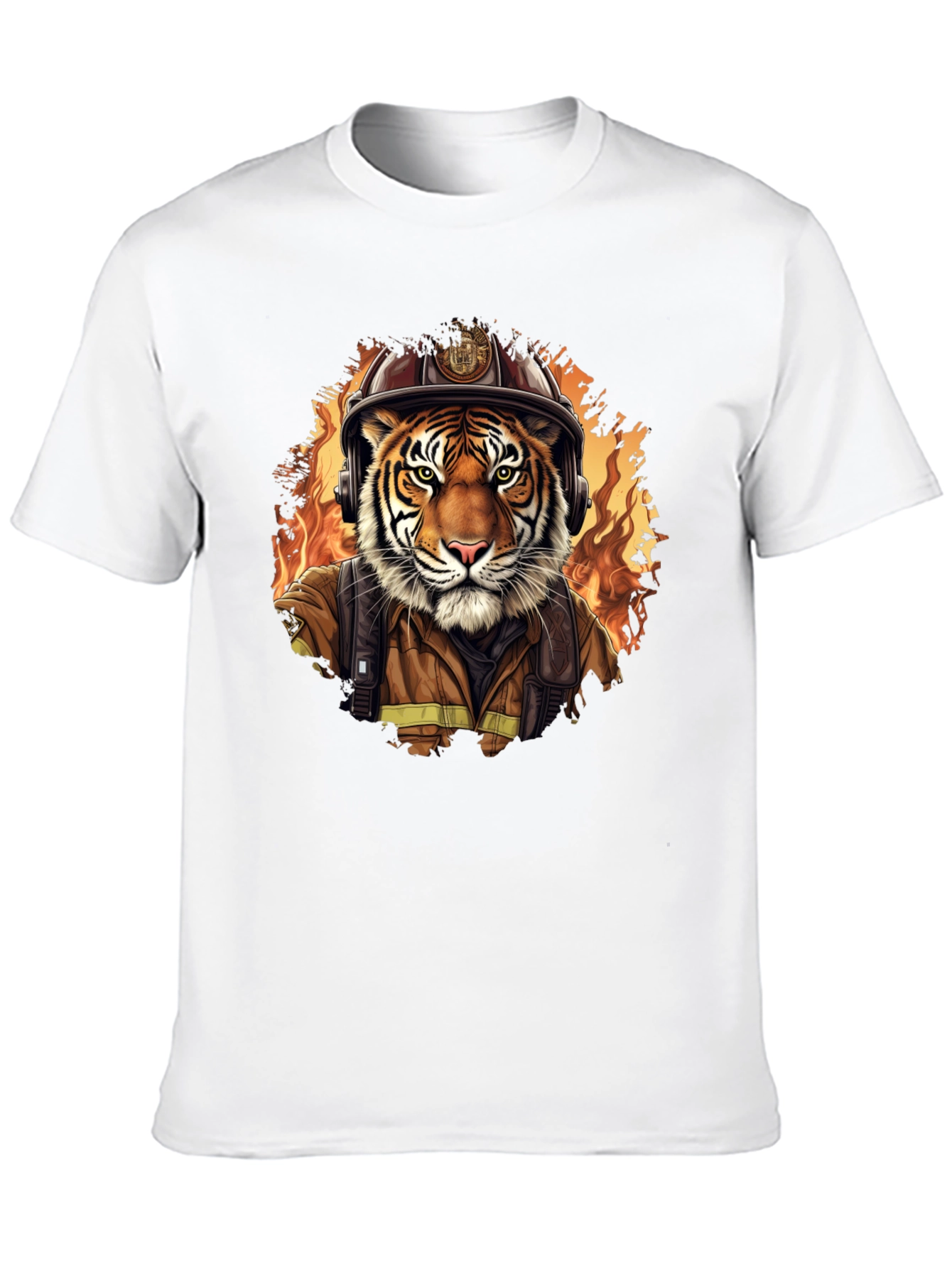 Tiger Firefighter Graphic Tee - Black