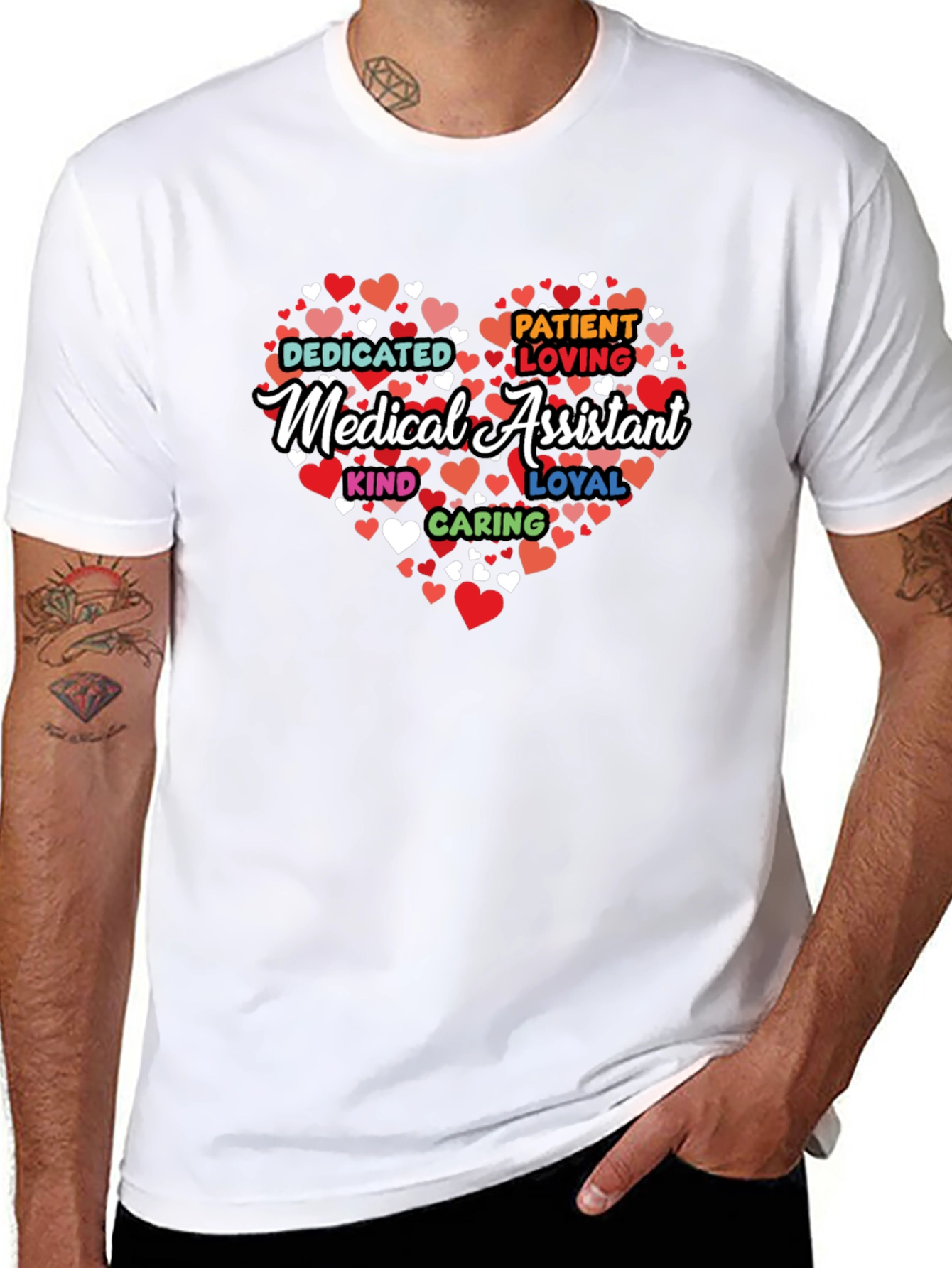 Medical Assistant Heart T-Shirt: Dedicated Kind Loyal