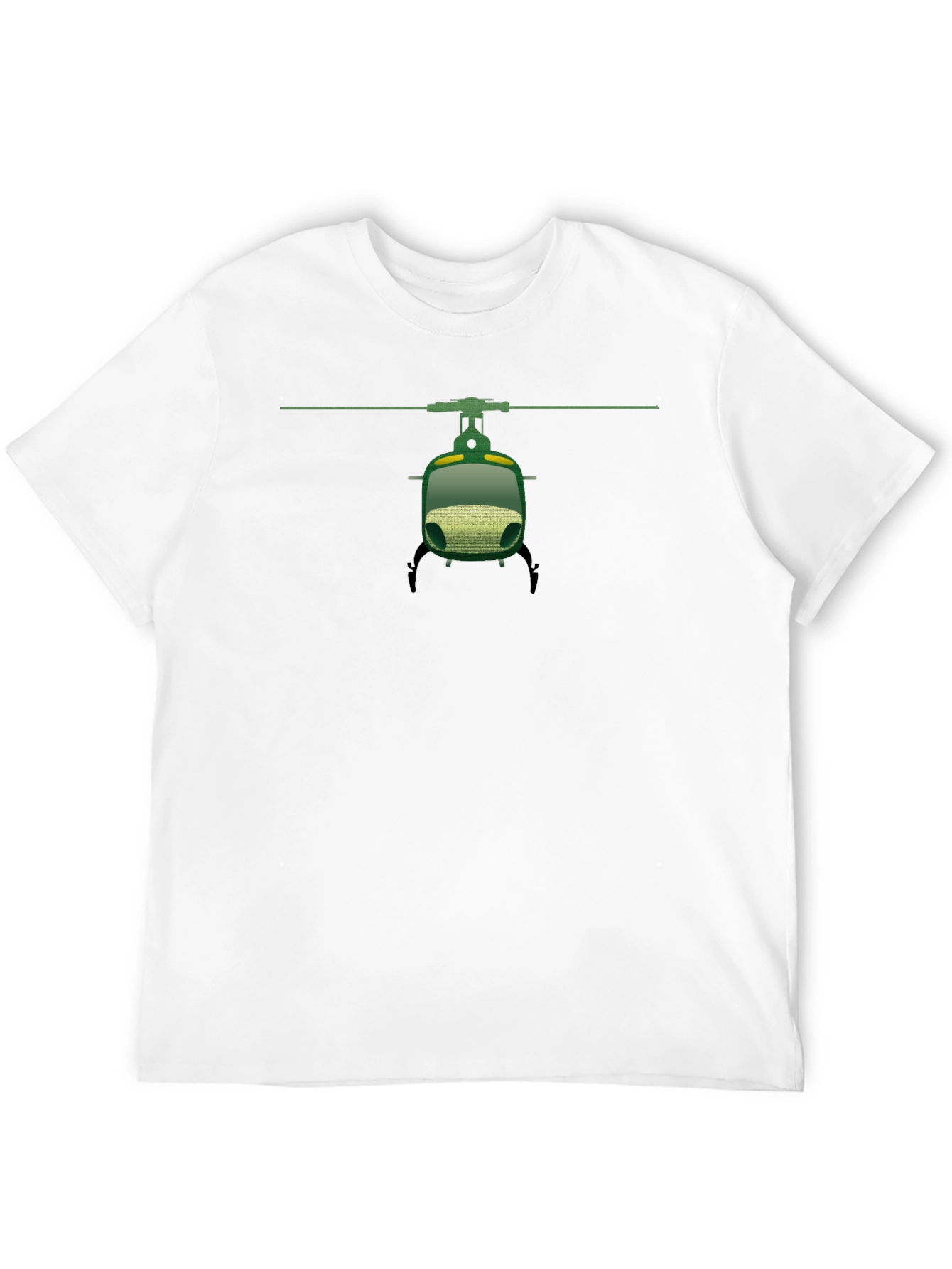 Helicopter Graphic T-Shirt - Black Cotton Tee