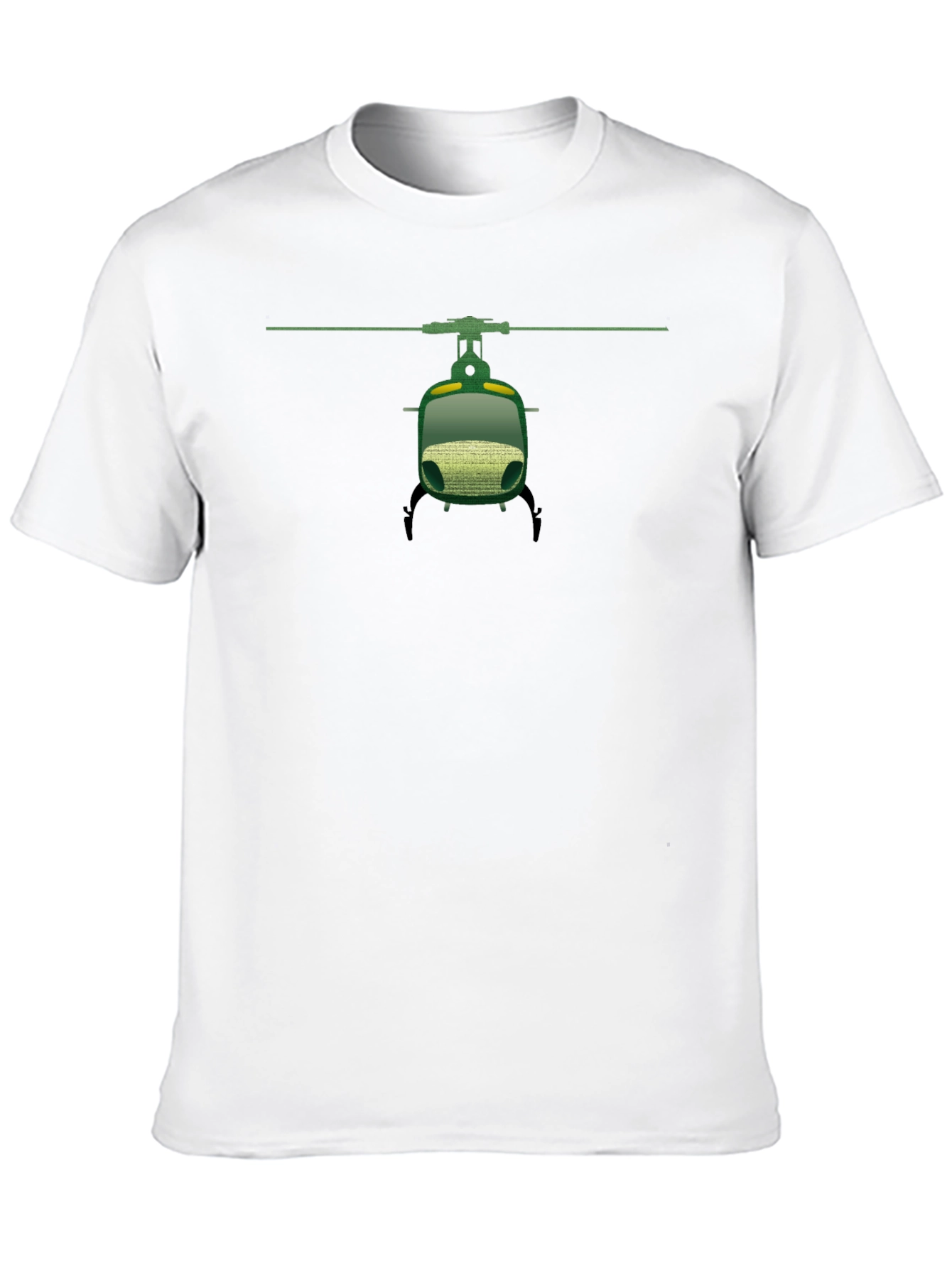 Helicopter Graphic T-Shirt - Black Cotton Tee