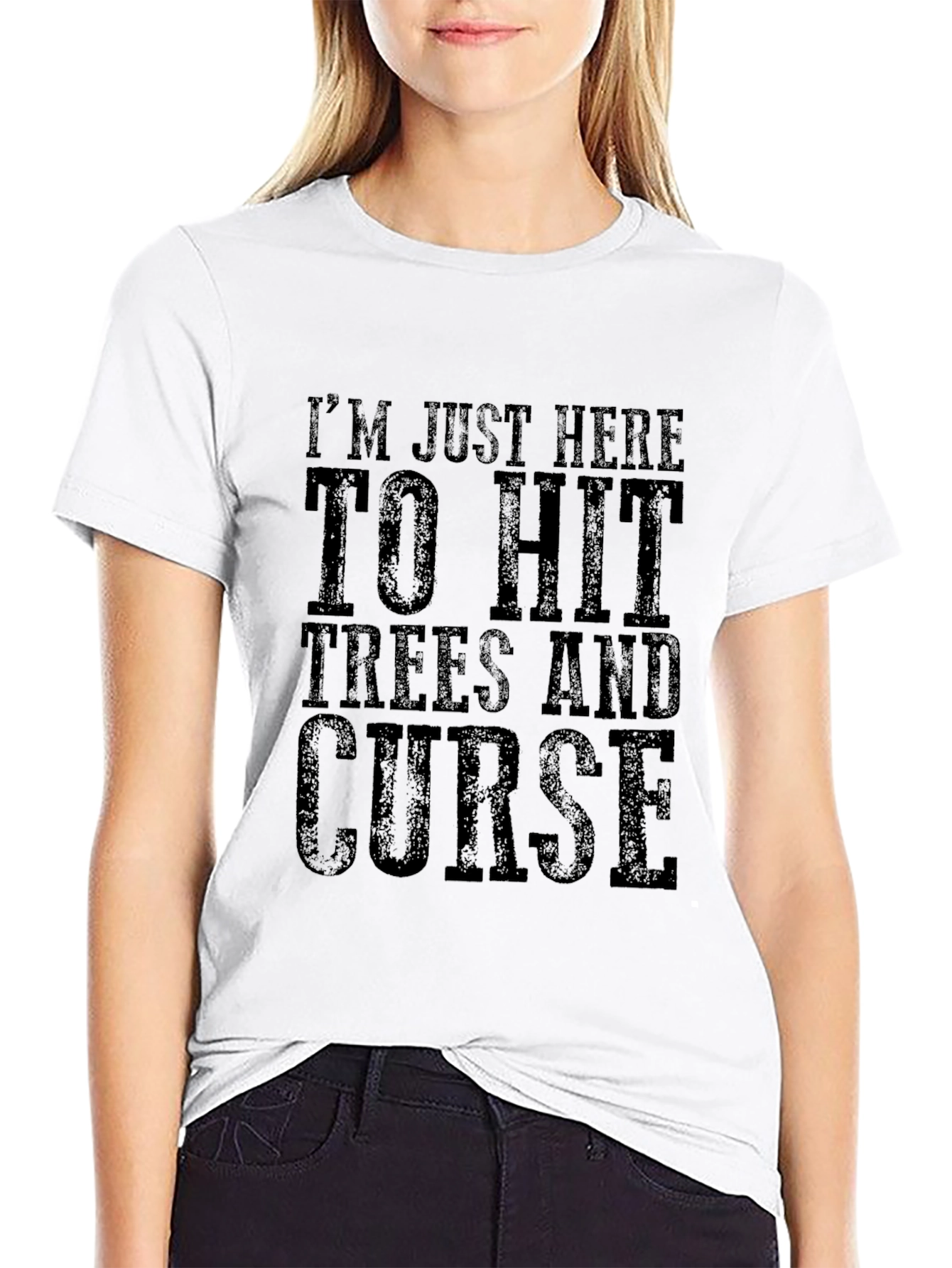 Funny Lumberjack Graphic Tee - Hit Trees & Curse