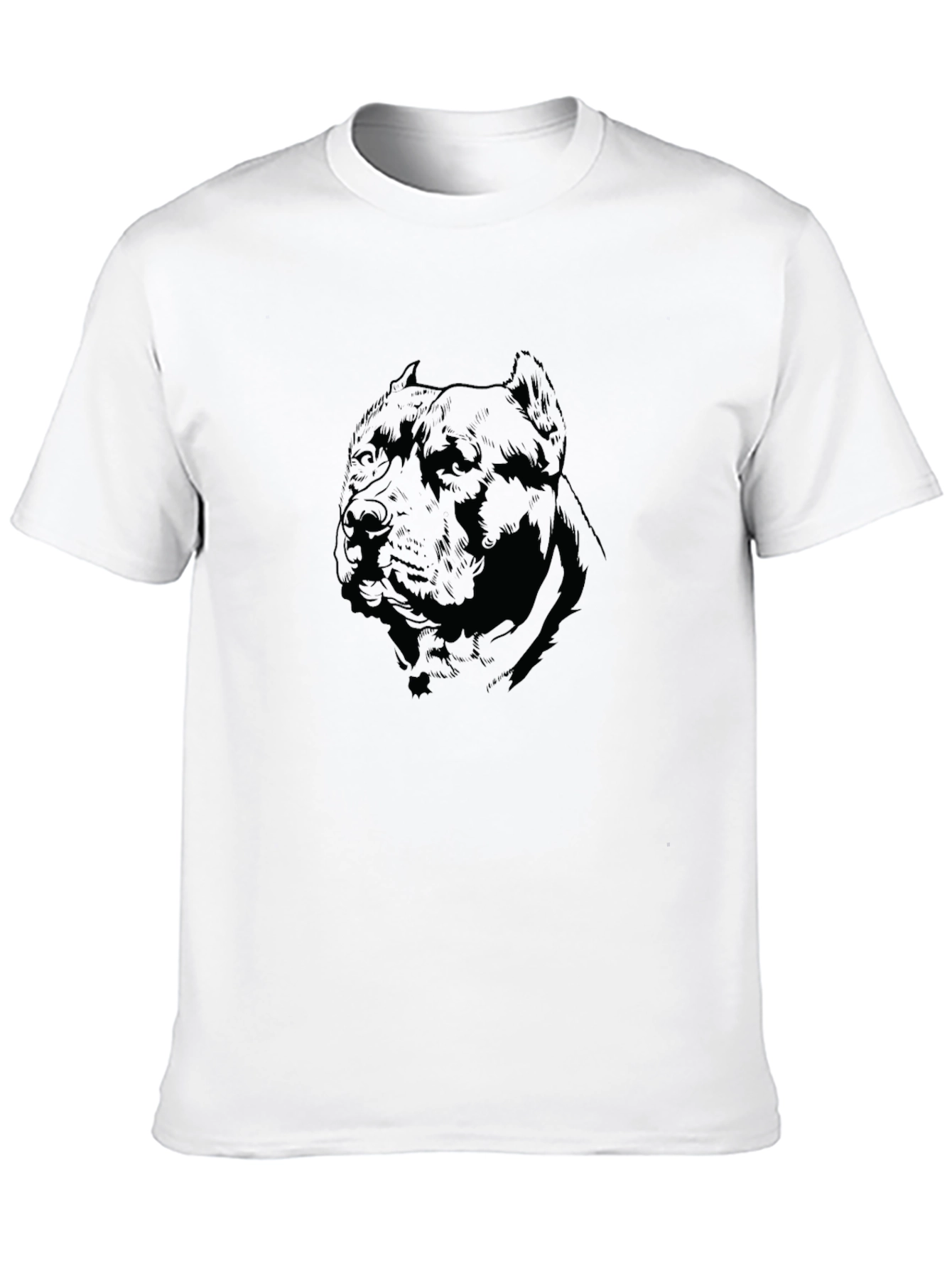 Pitbull Dog Graphic Black T-Shirt